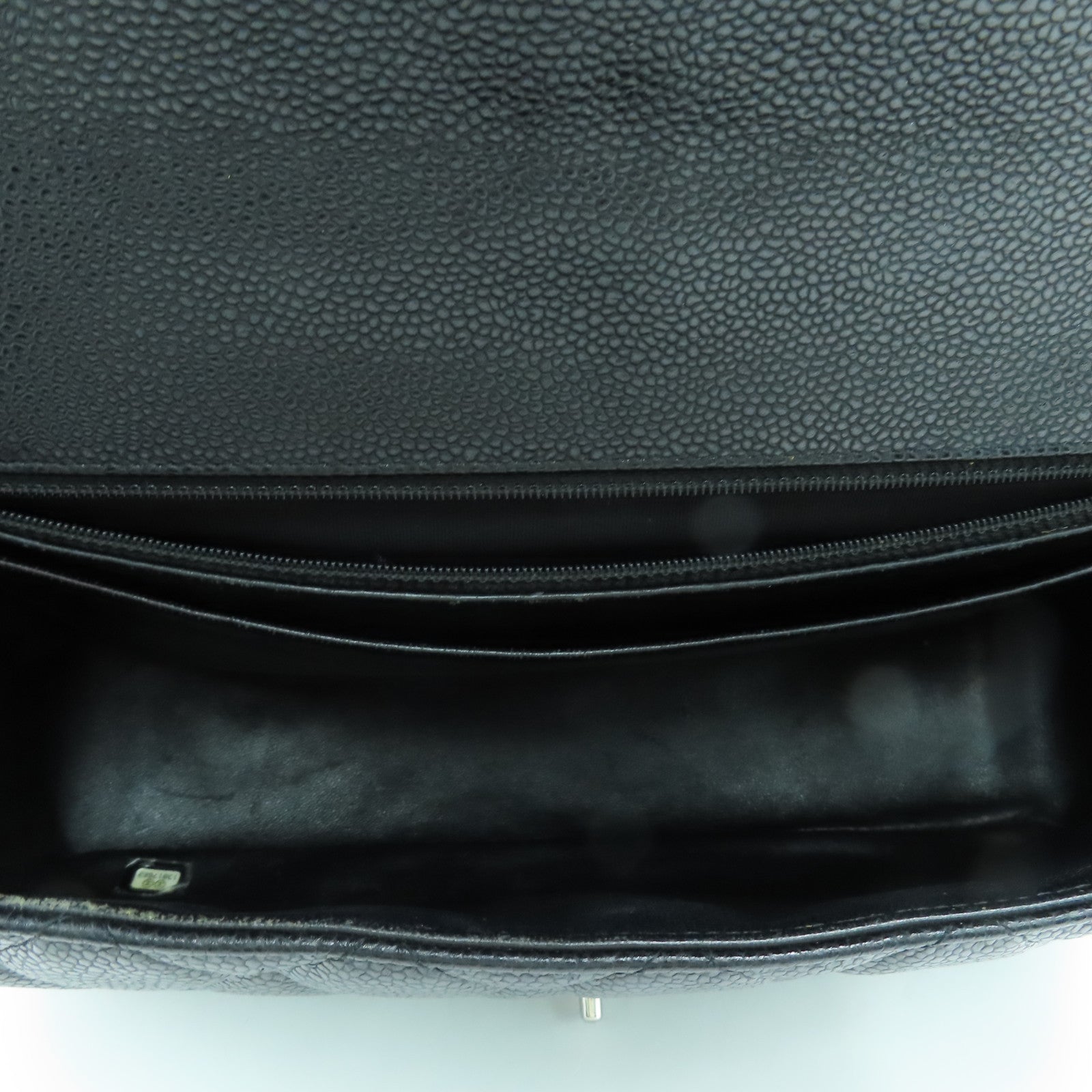 CHANEL 菱格牛皮皮革Chain Shoulder Bag鏈帶肩背袋黑色