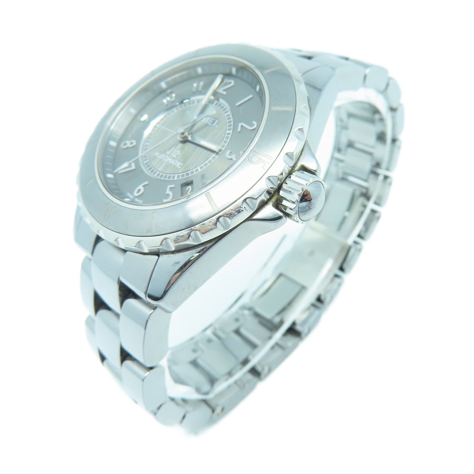 CHANEL J12 Stainless Steel Watch Automatic Movement Gray