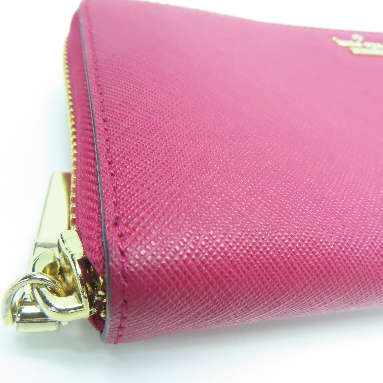 Kate Spade 塗層帆布Long Wallet金扣長錢包紫紅色
