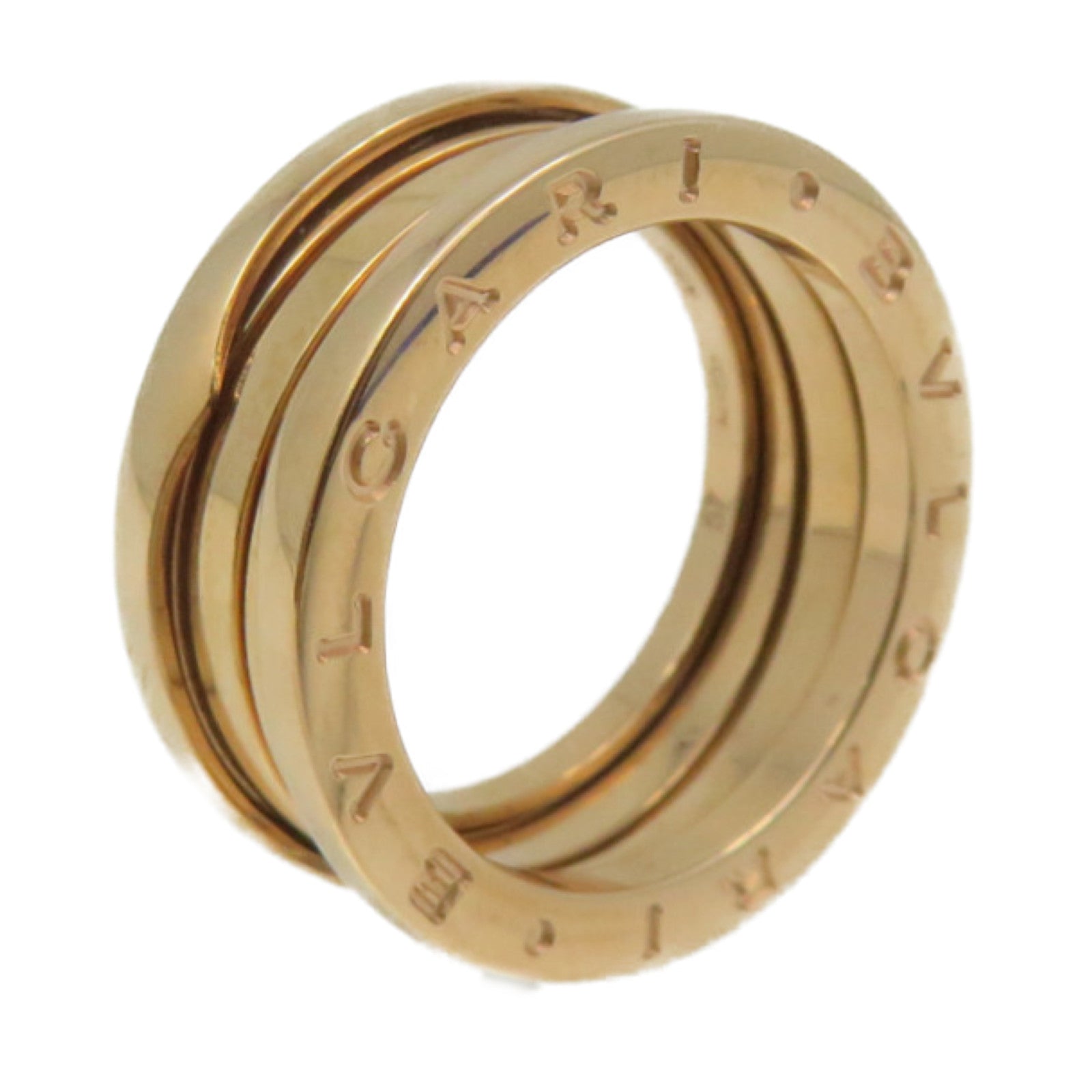 BVLGARI 18K玫瑰金B-zero1 3 Bands Ring戒指#57