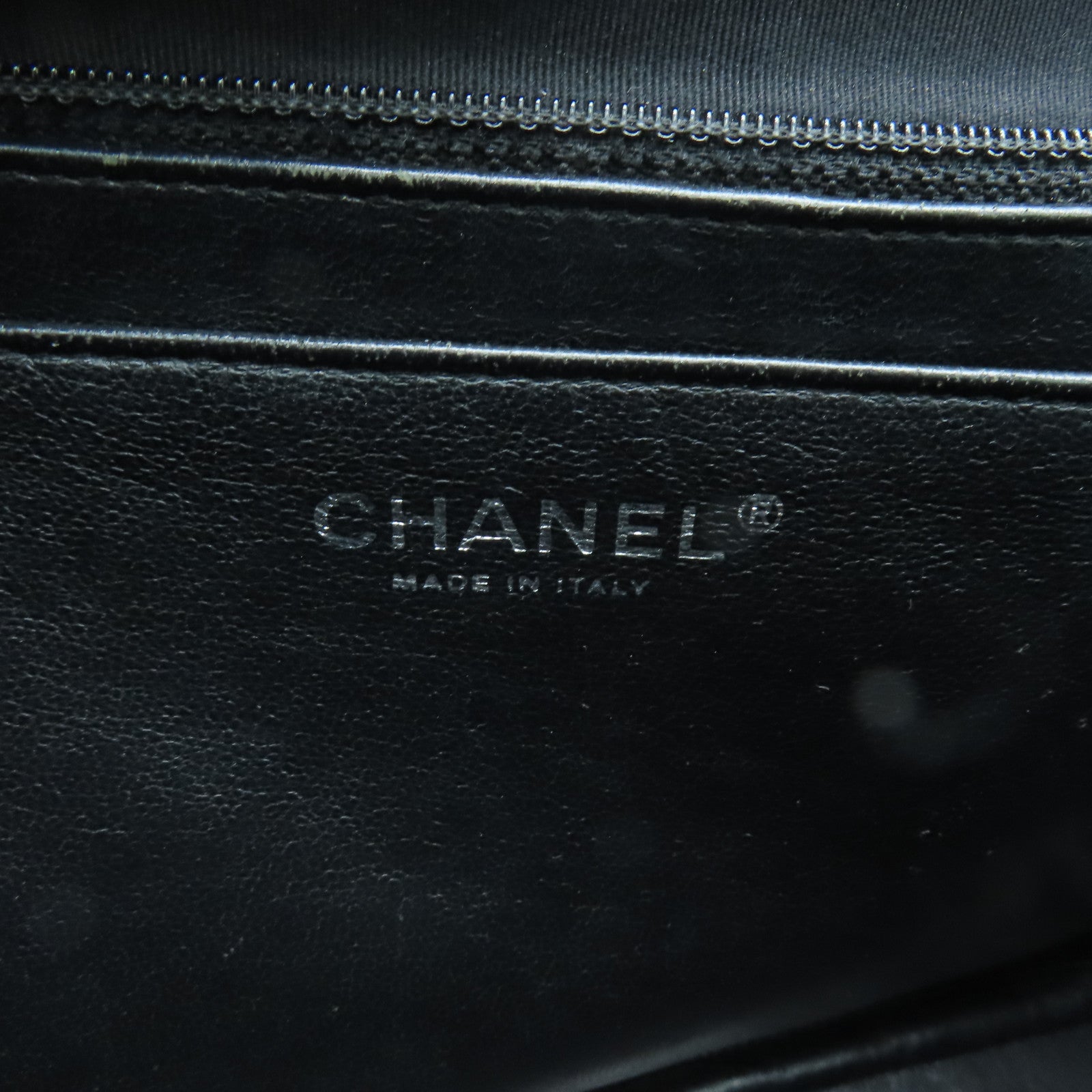 CHANEL 菱格牛皮皮革Chain Shoulder Bag鏈帶肩背袋黑色