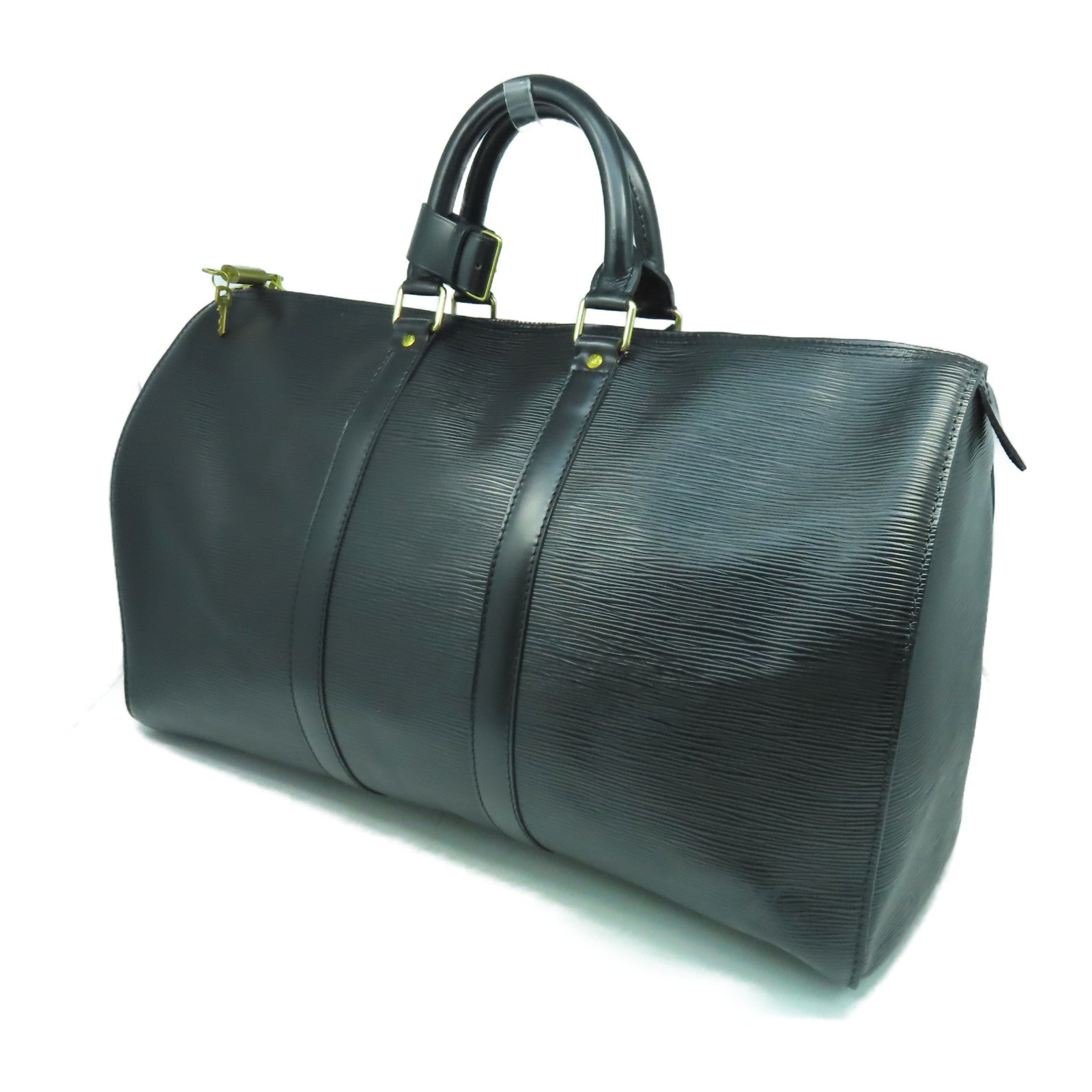 LOUIS VUITTON Epi Keepall 45金扣旅行袋黑色