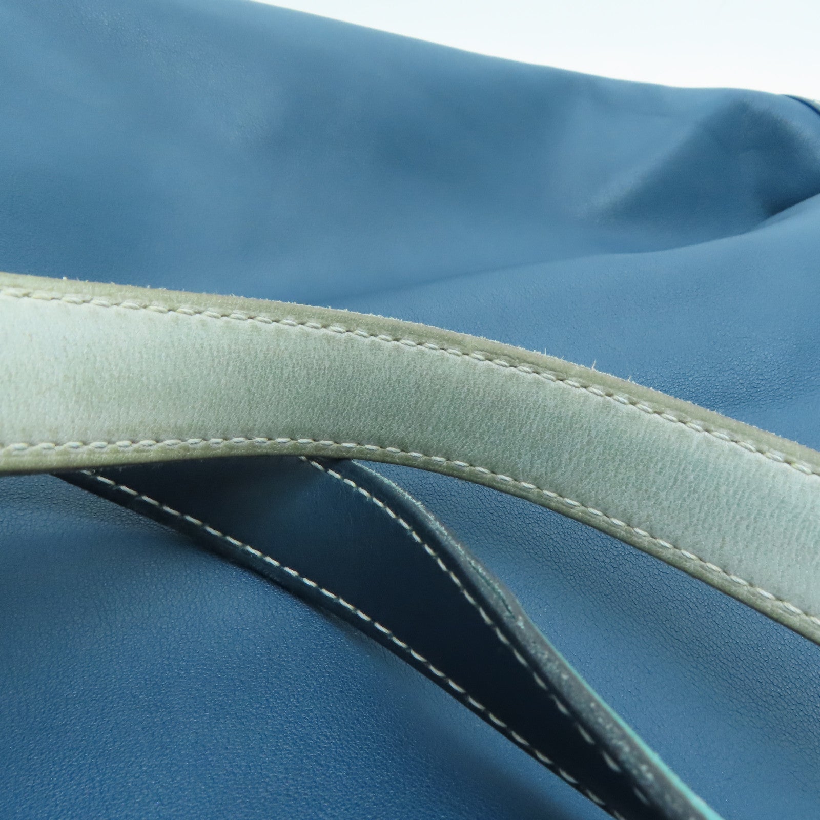 HERMES [Sharp Discount] Swift Leather Double Sens Shoulder Bag Gray/Blue