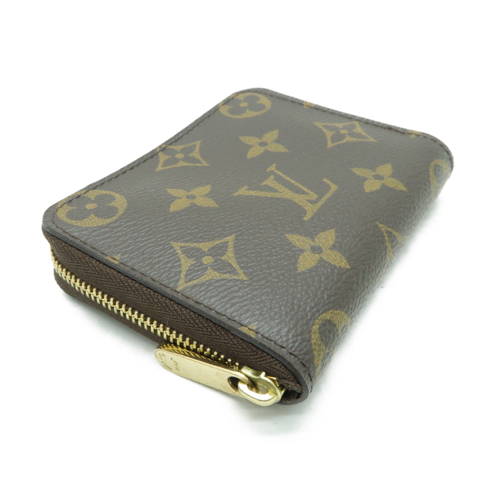 LOUIS VUITTON Monogram Zippy Coin Purse金扣零錢包啡色