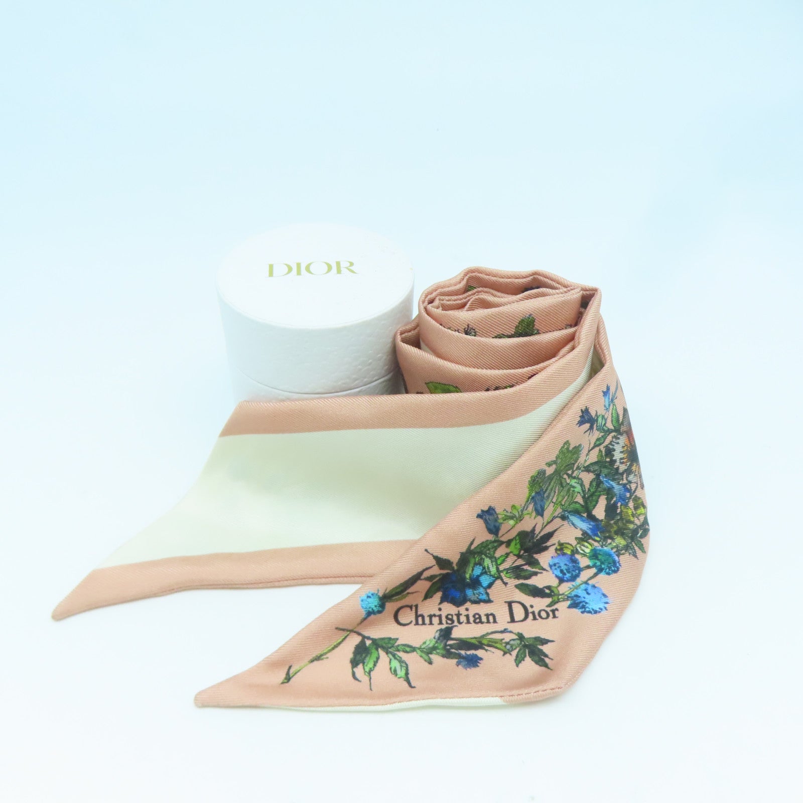 Dior 絲質Scarf絲巾粉紅色/白色/彩色