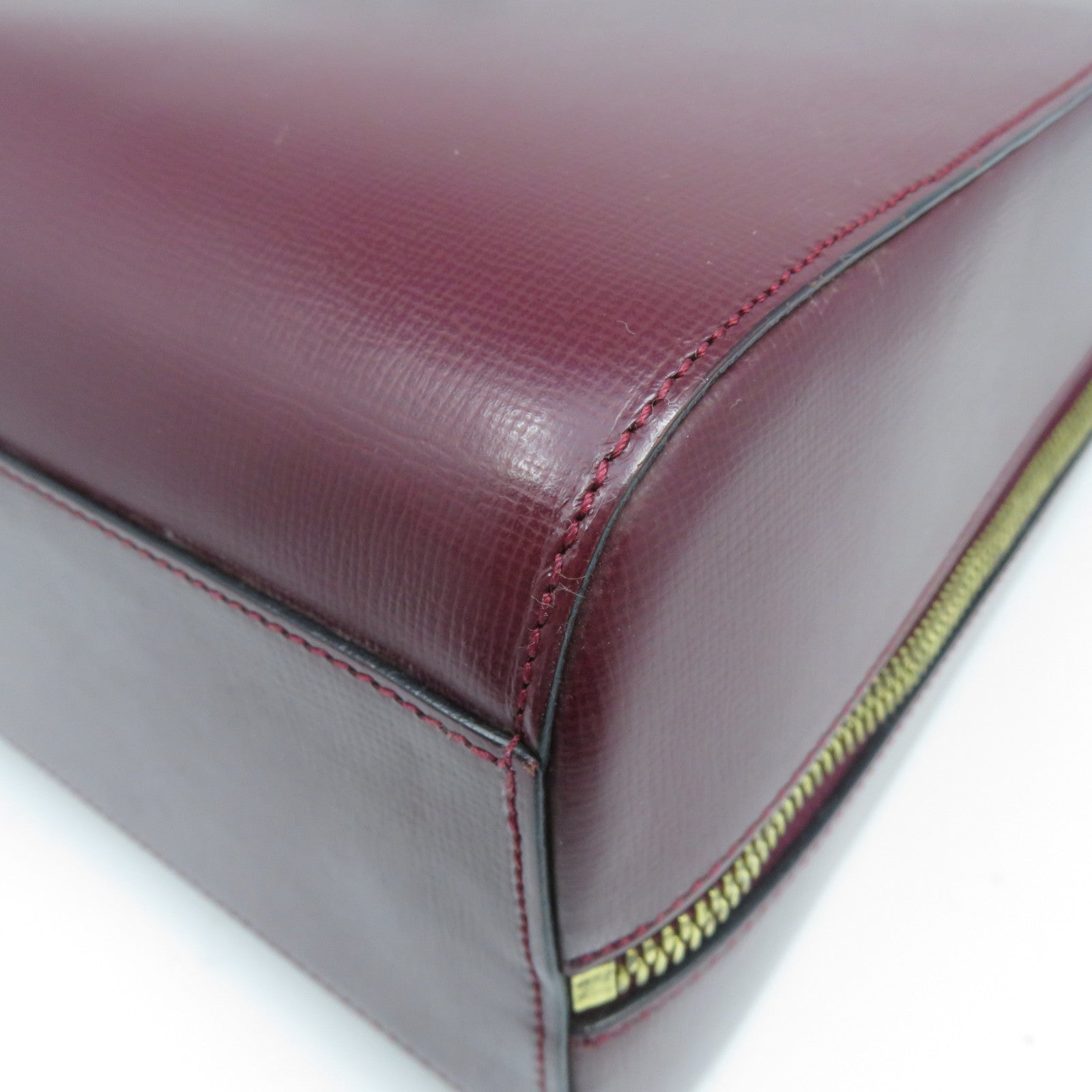 CARTIER 牛皮皮革Hand Bag金扣手挽袋紅色