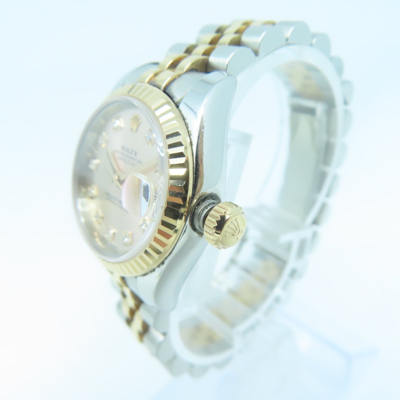 ROLEX Lady Datejust 18K玫瑰金/不鏽鋼手錶自動機芯粉紅色