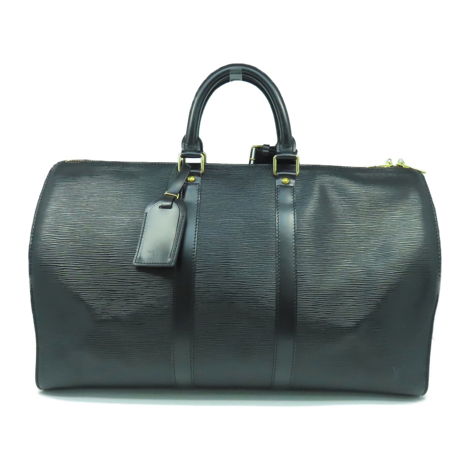 LOUIS VUITTON Epi Keepall 45金扣旅行袋黑色
