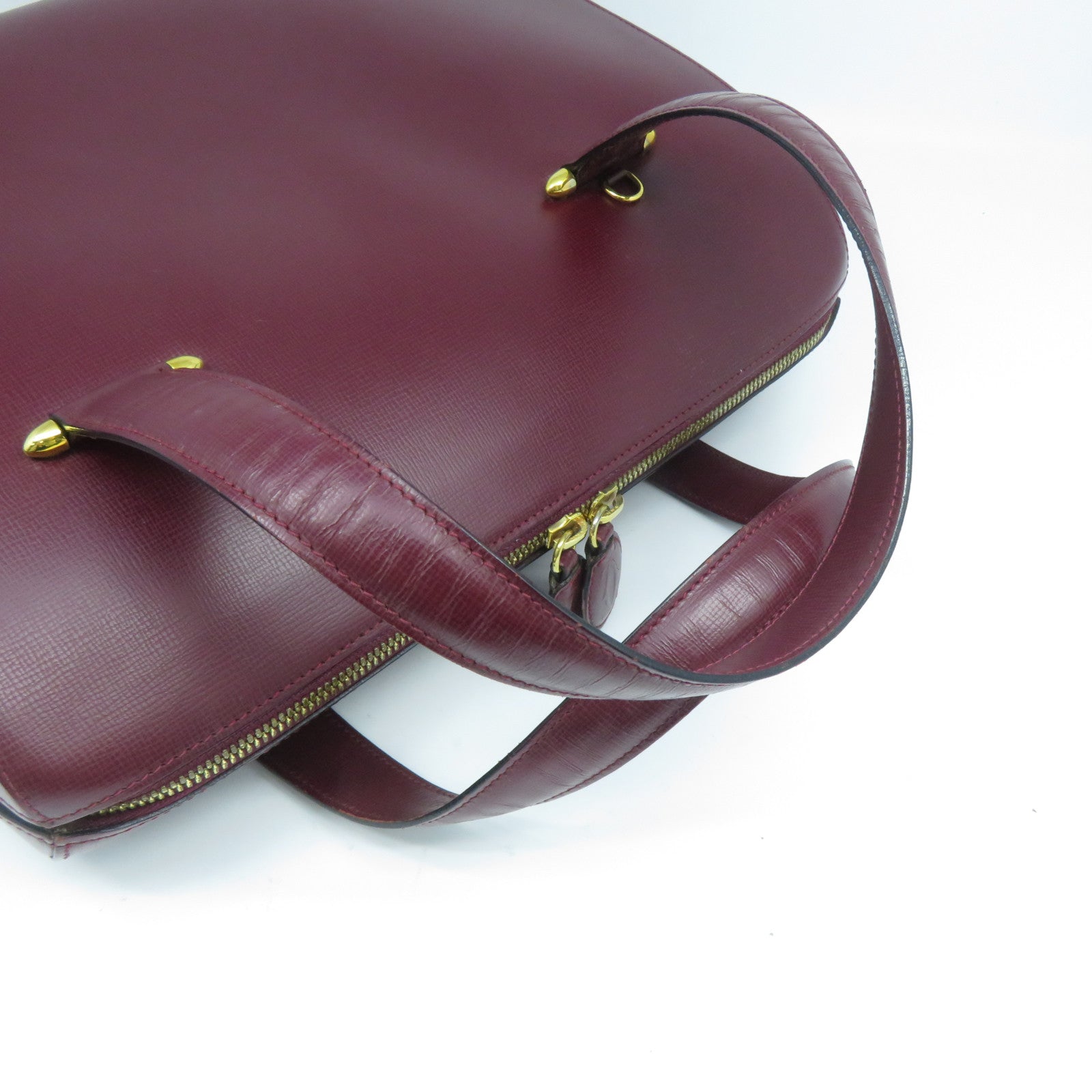 CARTIER 牛皮皮革Hand Bag金扣手挽袋紅色