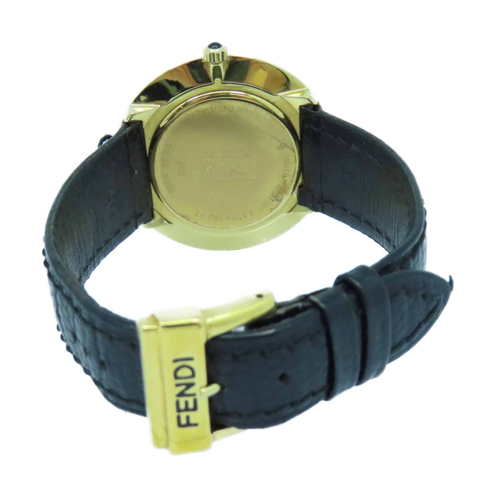 FENDI Watch310不鏽鋼手錶石英機芯黑色/灰色