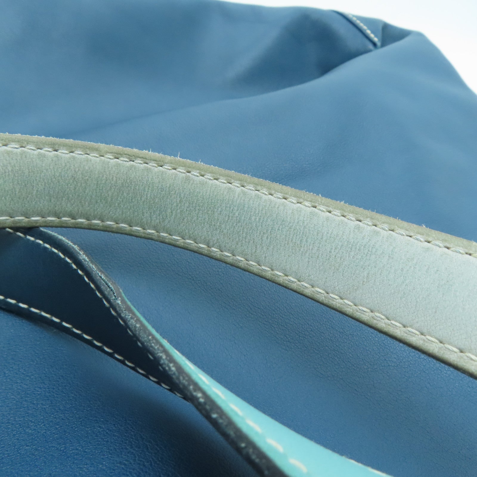 HERMES [Sharp Discount] Swift Leather Double Sens Shoulder Bag Gray/Blue