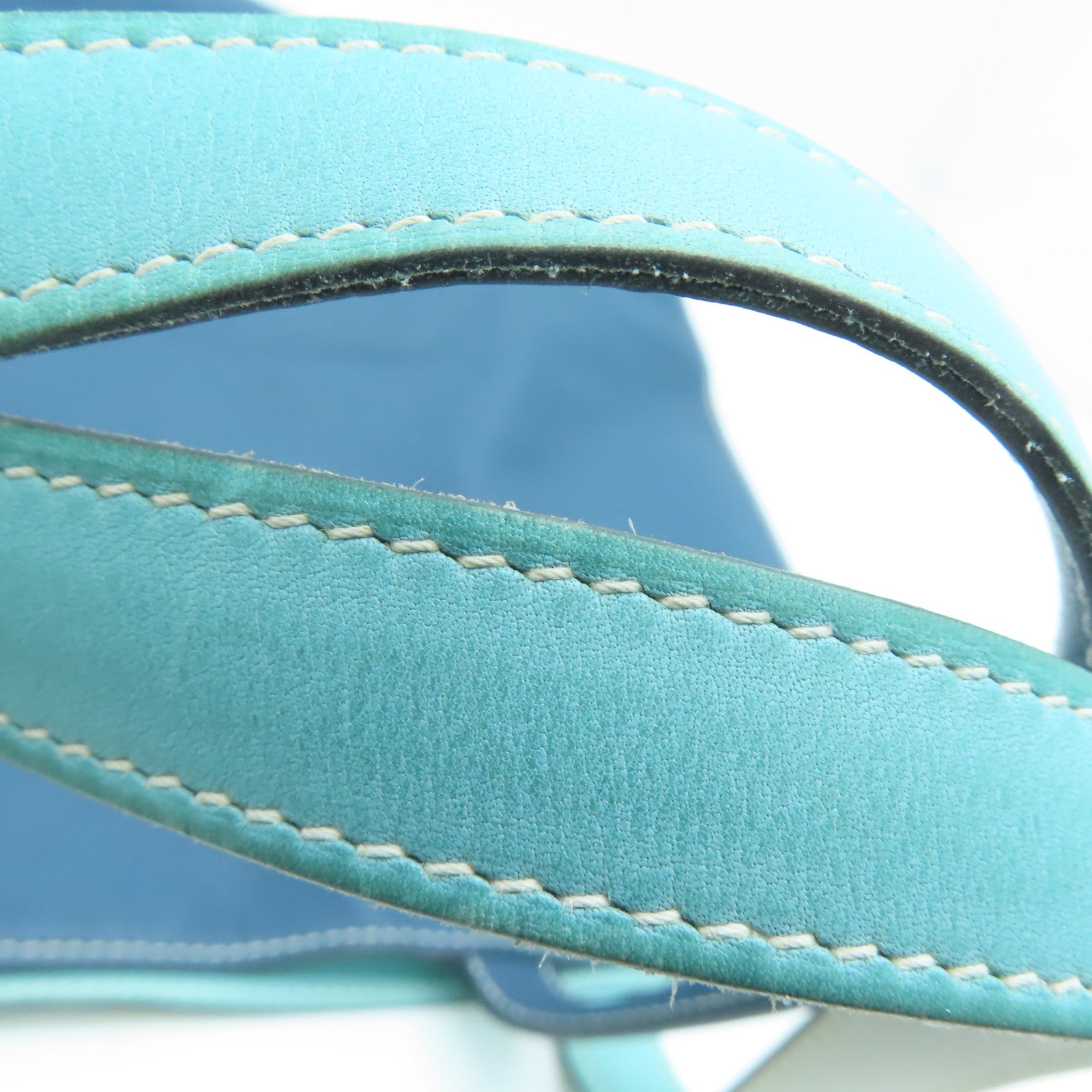 HERMES [Sharp Discount] Swift Leather Double Sens Shoulder Bag Gray/Blue