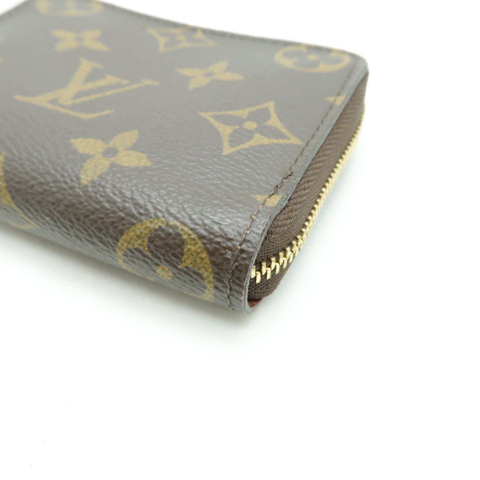 LOUIS VUITTON Monogram Zippy Coin Purse金扣零錢包啡色