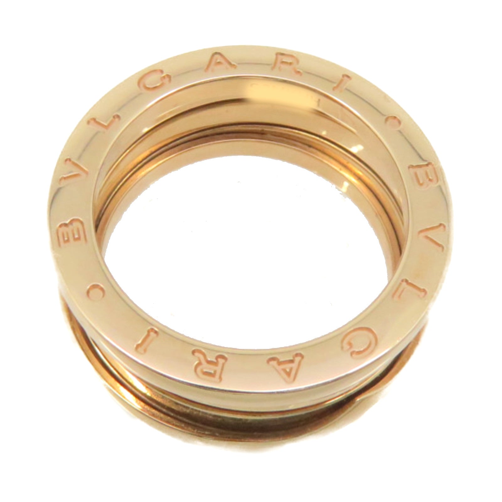 BVLGARI 18K玫瑰金B-zero1 3 Bands Ring戒指#57