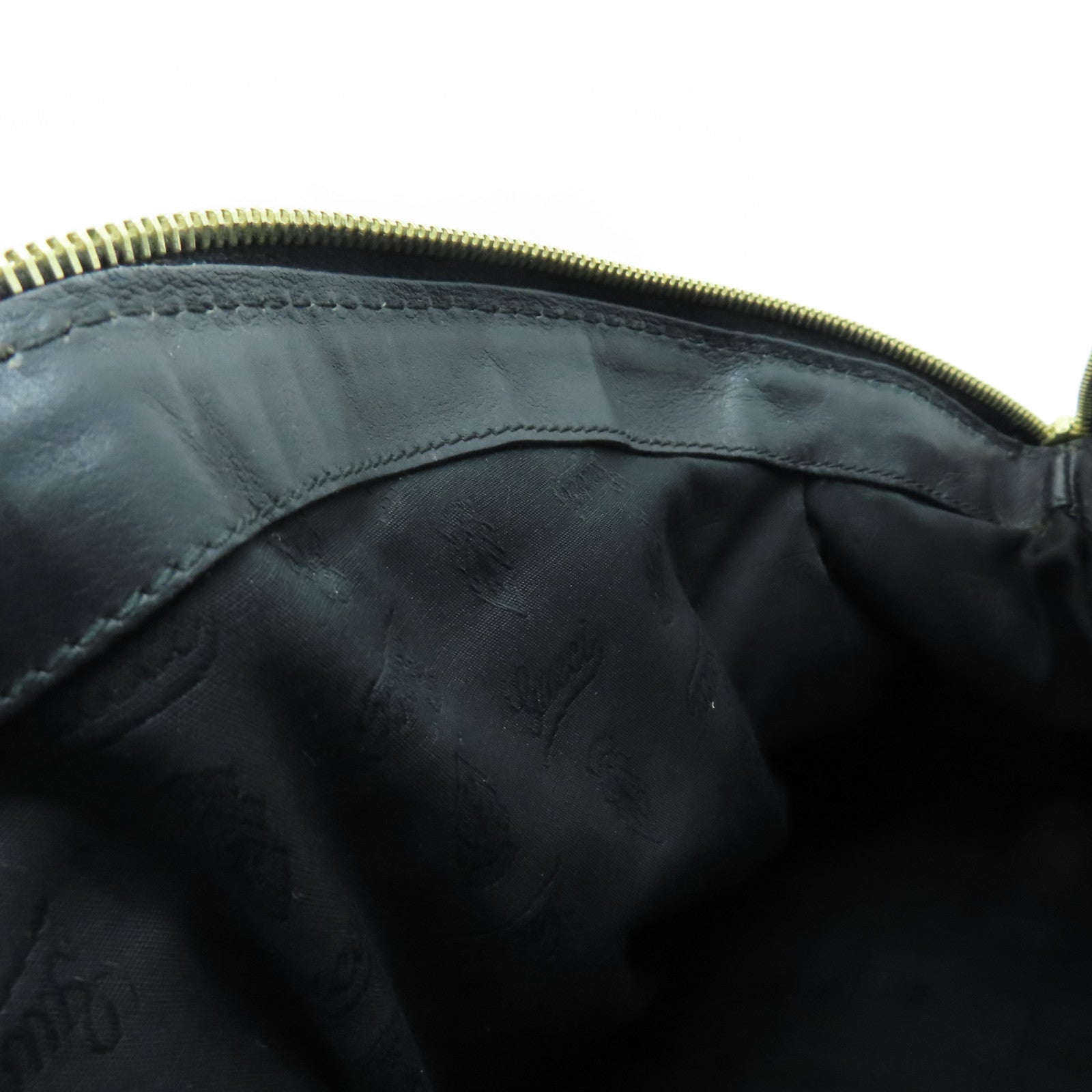 GUCCI 牛皮皮革2 Way Shoulder手挽肩背两用袋金扣黑色