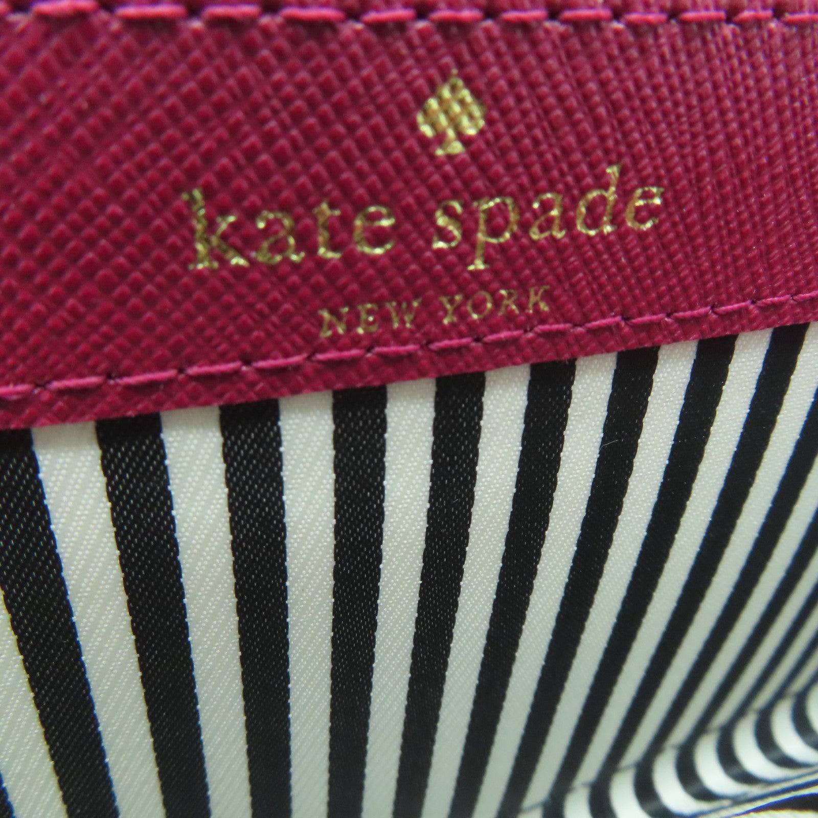 Kate Spade 塗層帆布Long Wallet金扣長錢包紫紅色