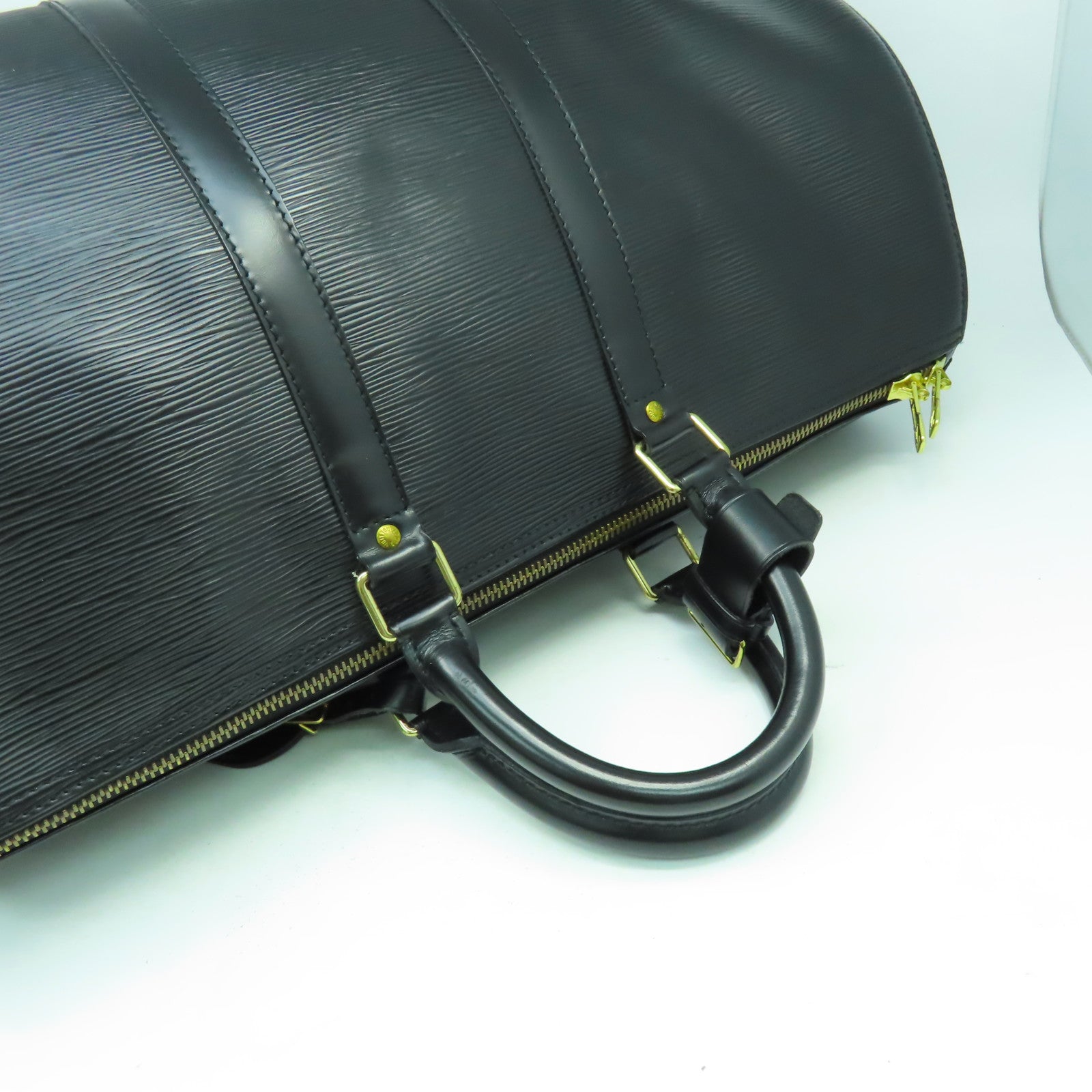 LOUIS VUITTON Epi Keepall 45金扣旅行袋黑色