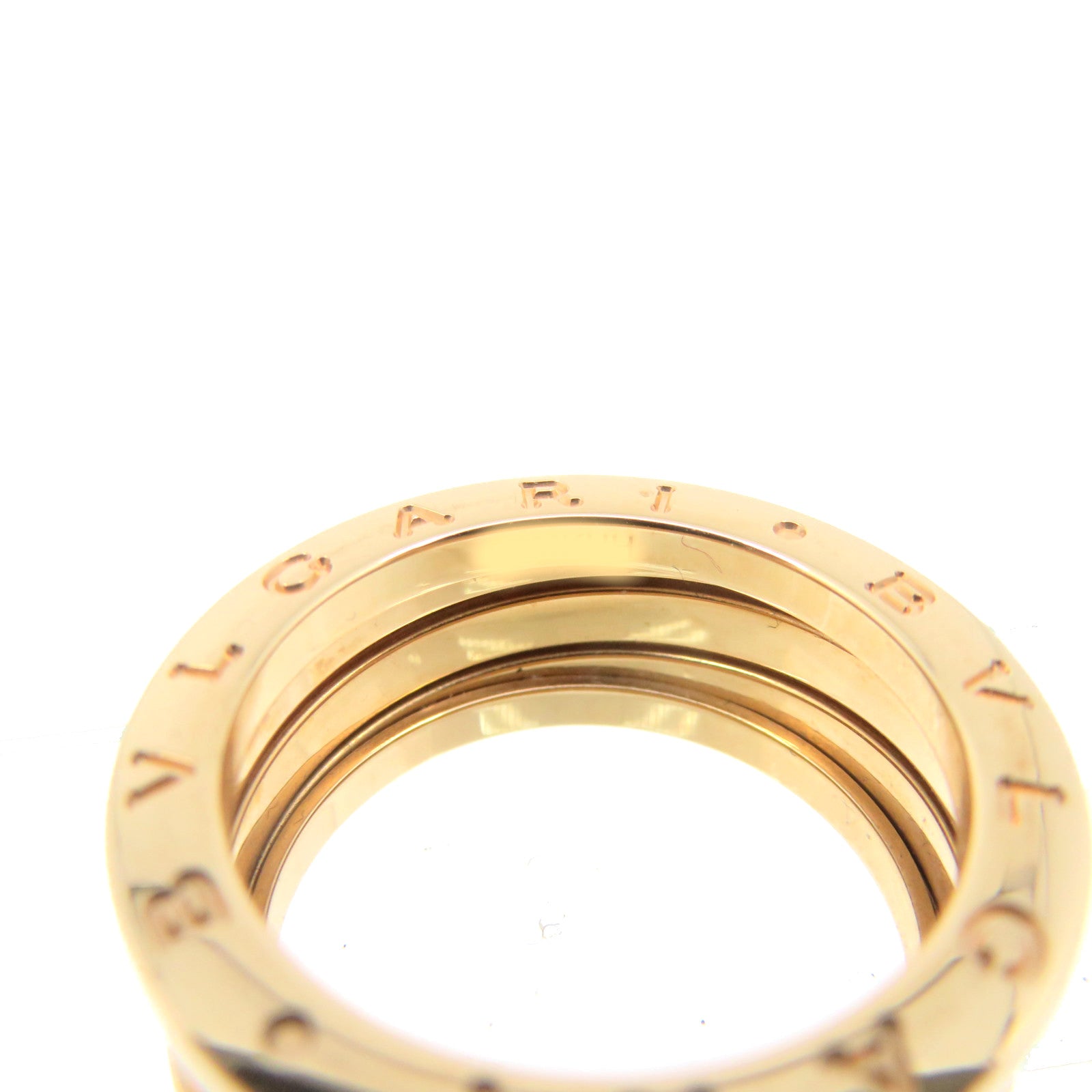 BVLGARI 18K玫瑰金B-zero1 3 Bands Ring戒指#57