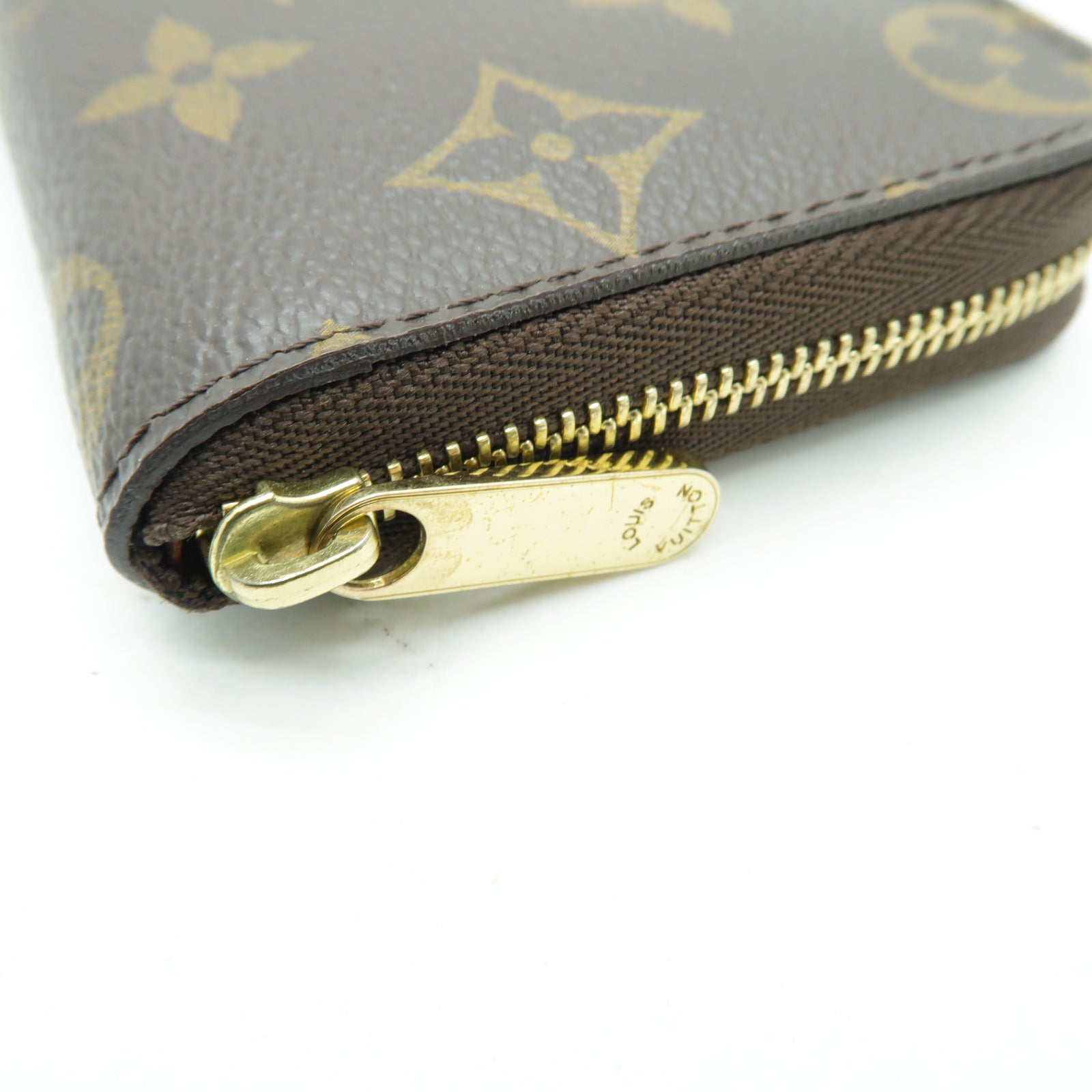 LOUIS VUITTON Monogram Zippy Coin Purse金扣零錢包啡色