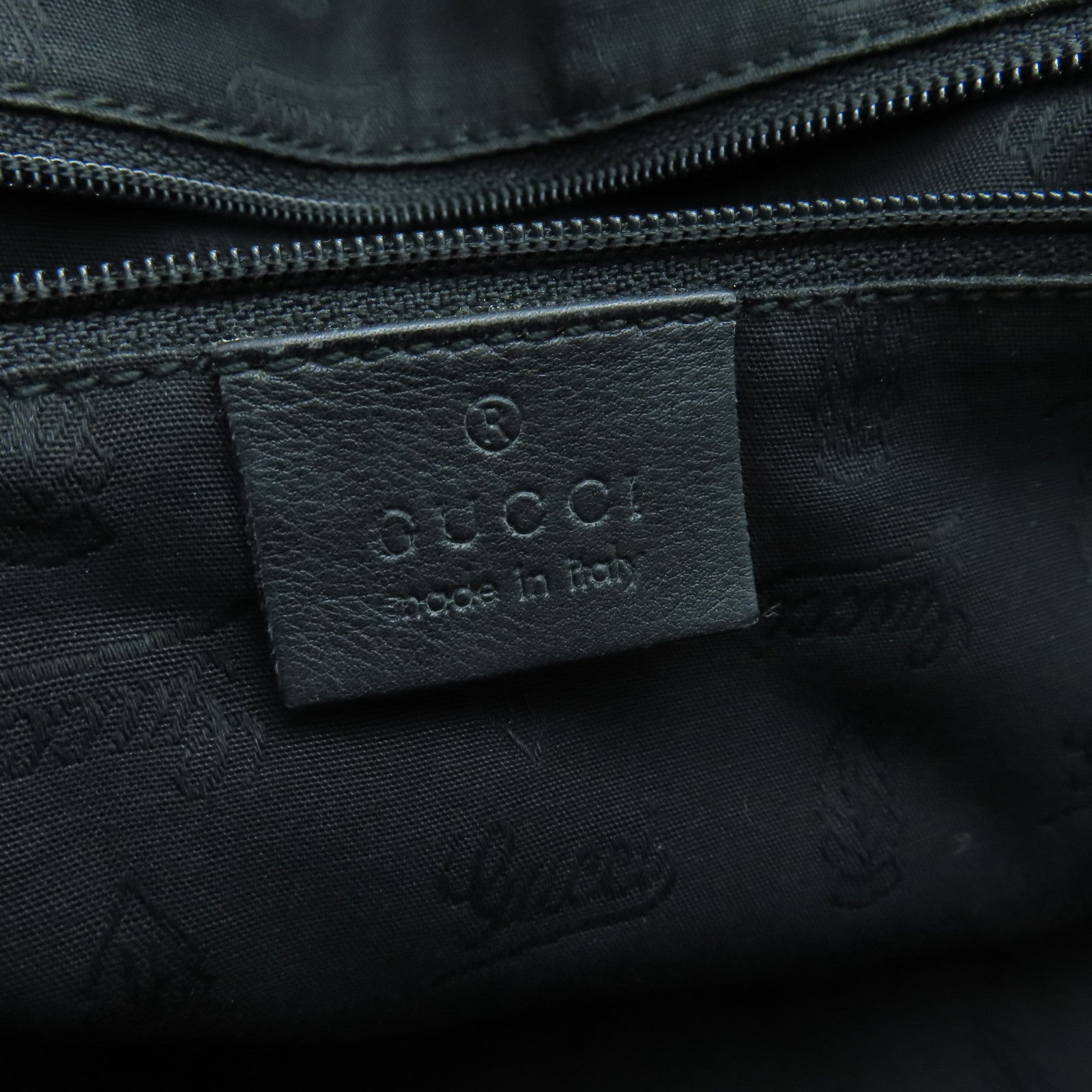 GUCCI 牛皮皮革2 Way Shoulder手挽肩背两用袋金扣黑色