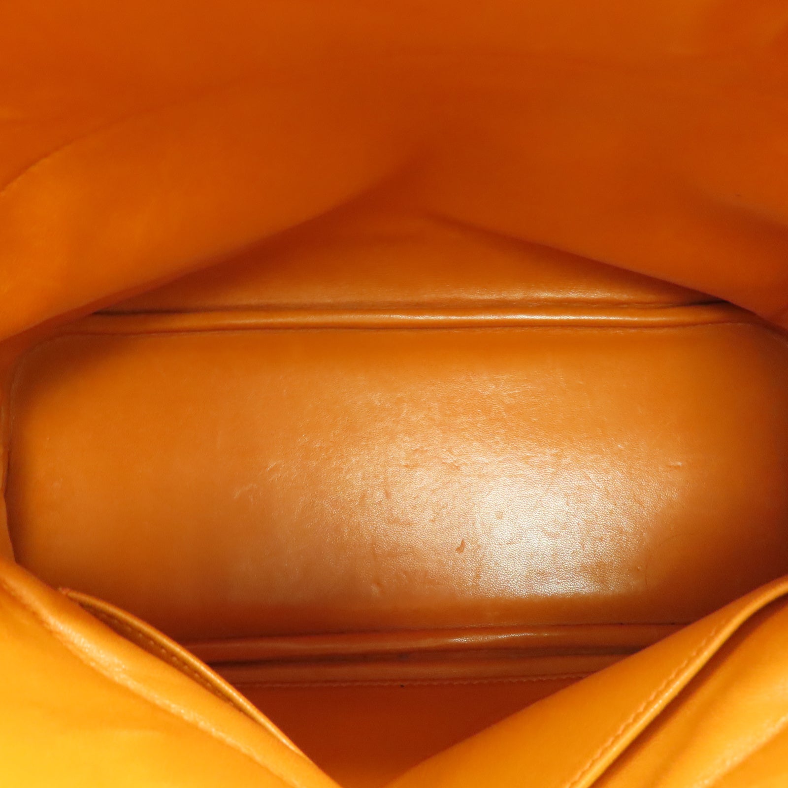 HERMES Taurillon Clemence皮革Bolide 31银扣手挽肩背两用袋橙色