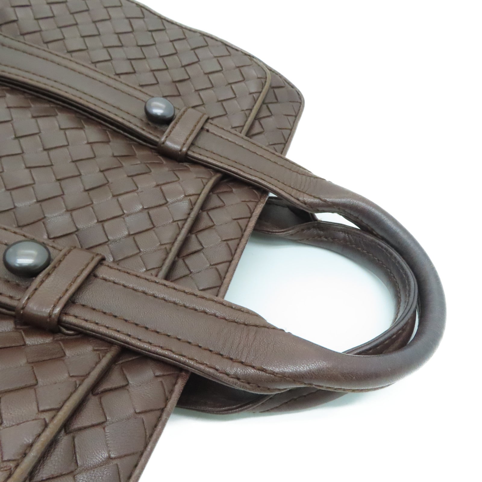 BOTTEGA VENETA 【激減優惠】牛皮皮革Hand Bag手挽袋啡色