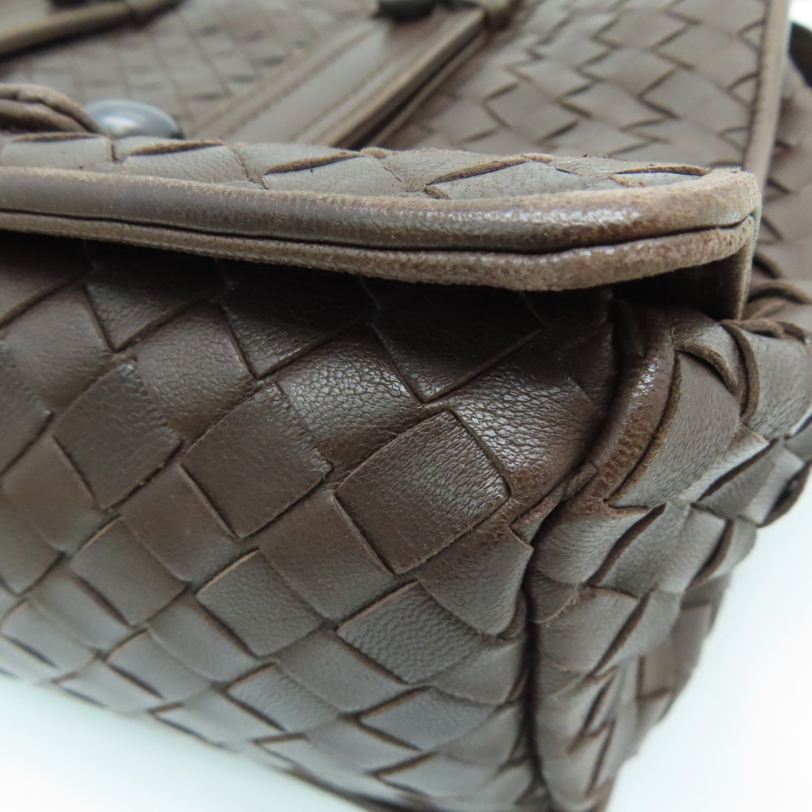 BOTTEGA VENETA 【激減優惠】牛皮皮革Hand Bag手挽袋啡色