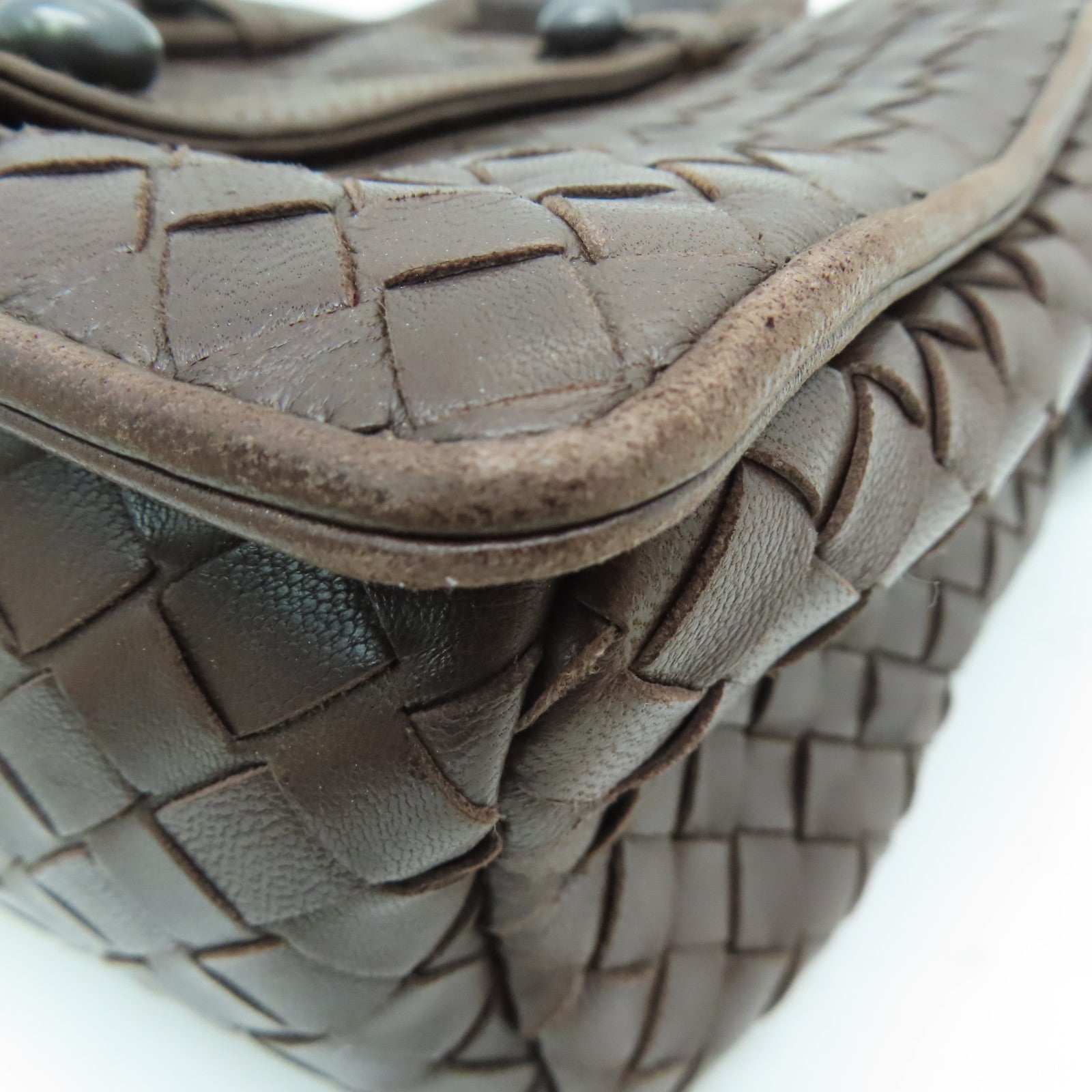 BOTTEGA VENETA 【激減優惠】牛皮皮革Hand Bag手挽袋啡色