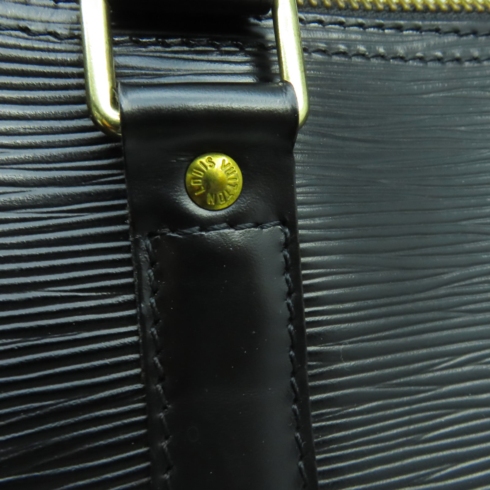 LOUIS VUITTON Epi Keepall 45金扣旅行袋黑色