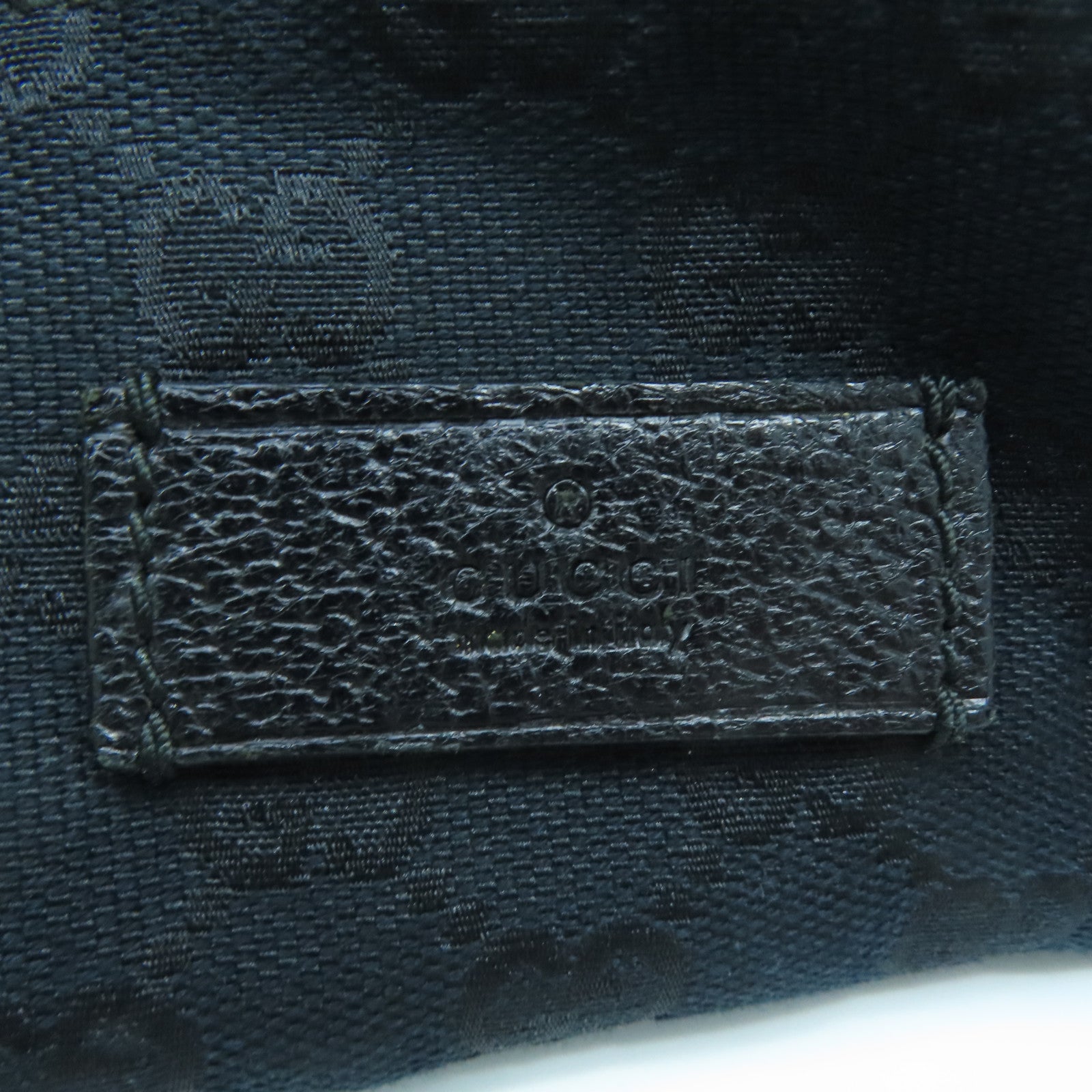 GUCCI 帆布Shoulder Bag銀扣肩背袋黑色