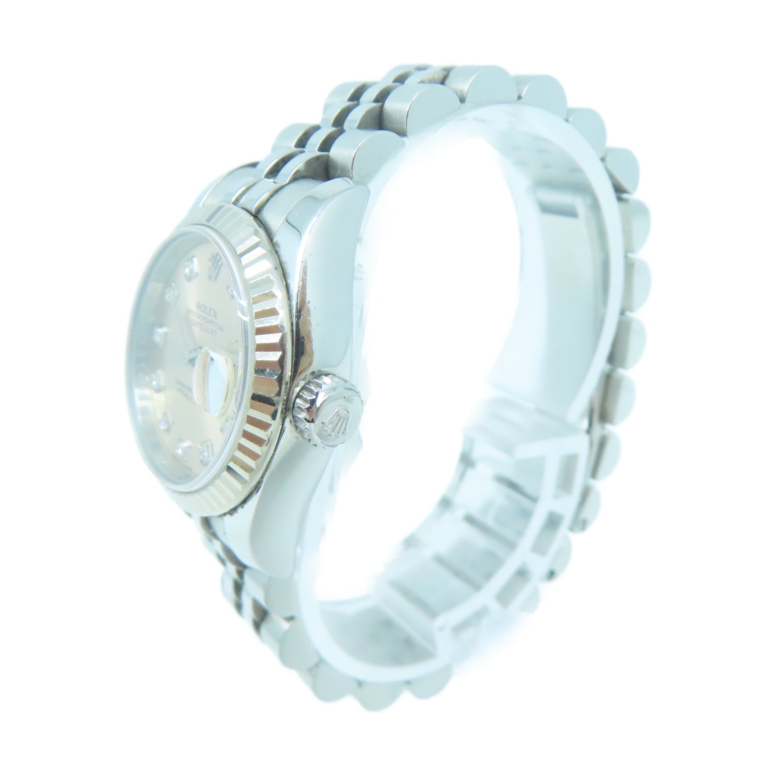 ROLEX Lady Datejust 18K白金/不鏽鋼手錶自動機芯粉紅色