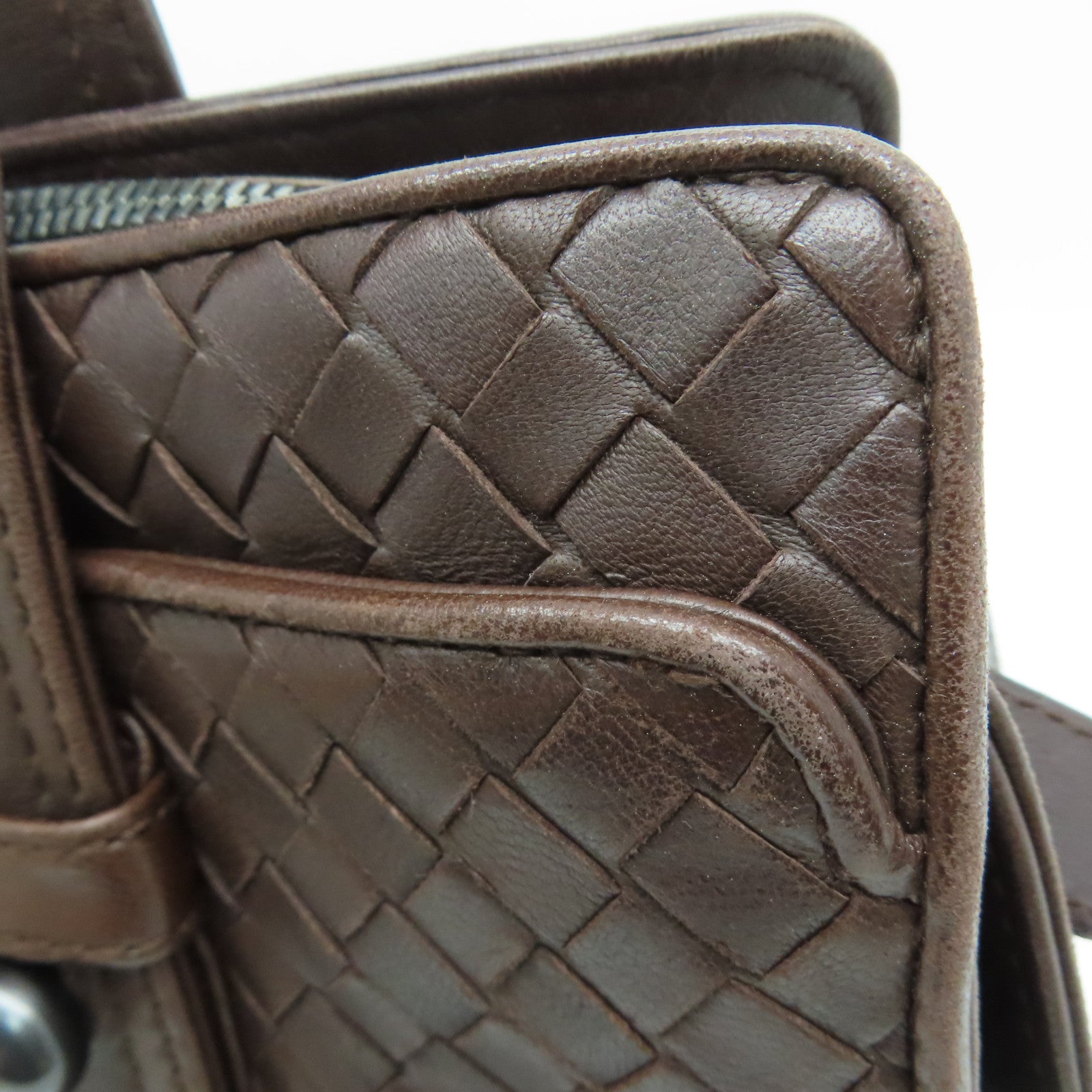 BOTTEGA VENETA 【激減優惠】牛皮皮革Hand Bag手挽袋啡色