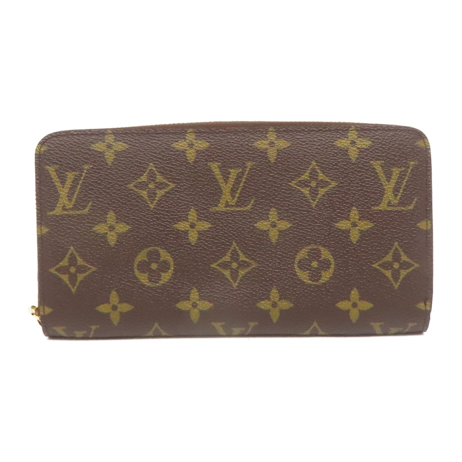 LOUIS VUITTON Monogram Zipper Long Wallet金扣長錢包啡色