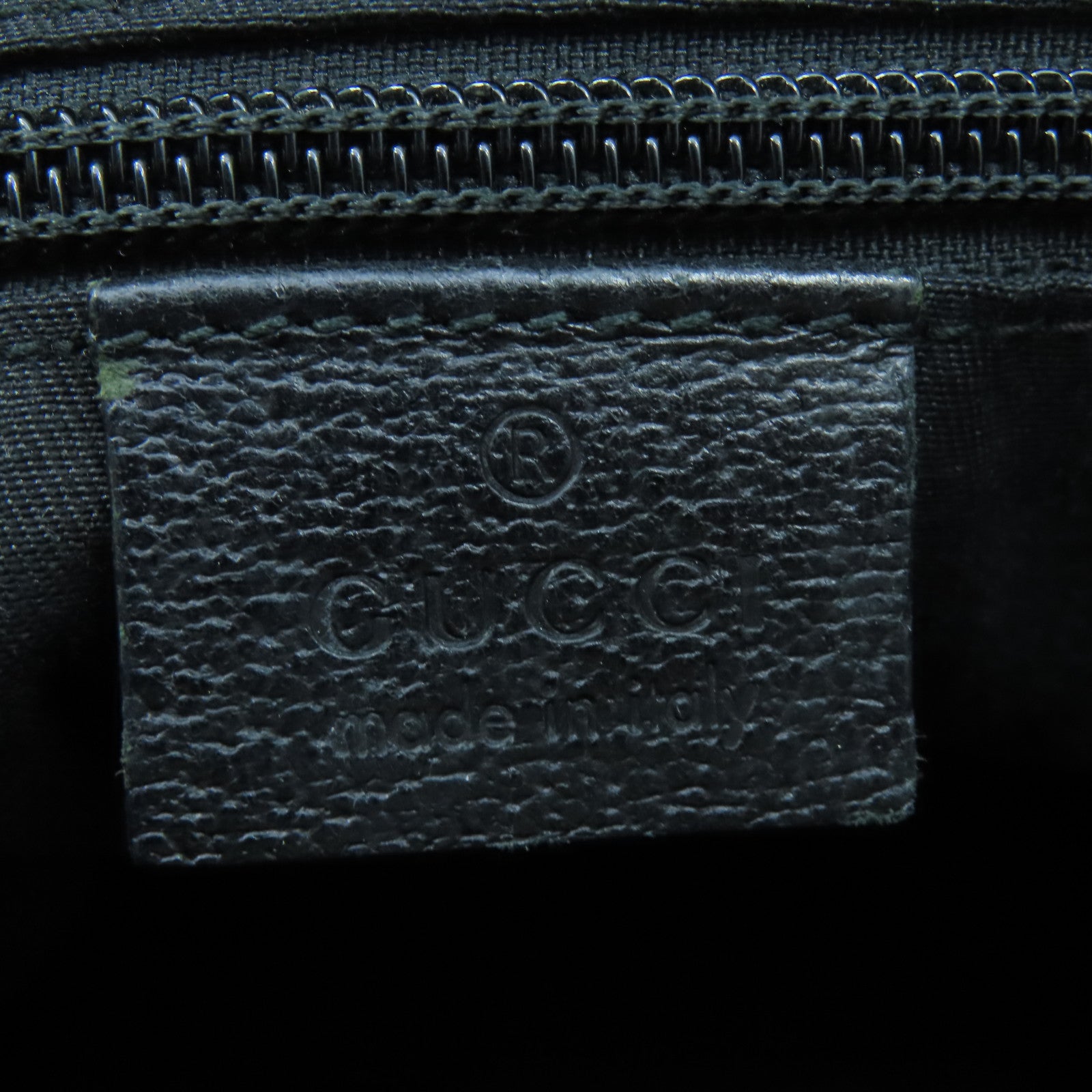 GUCCI 帆布Shoulder Bag銀扣肩背袋黑色
