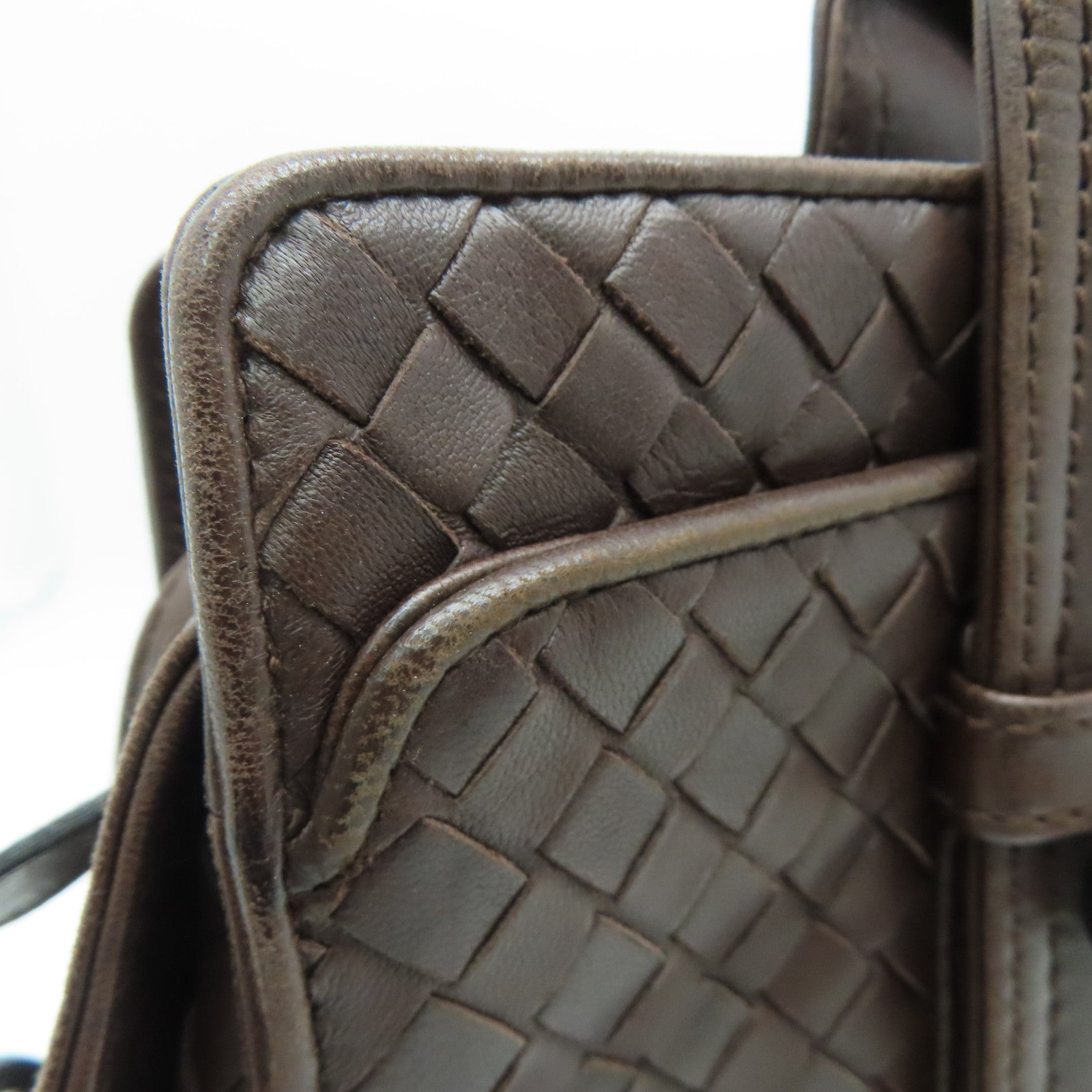 BOTTEGA VENETA 【激減優惠】牛皮皮革Hand Bag手挽袋啡色