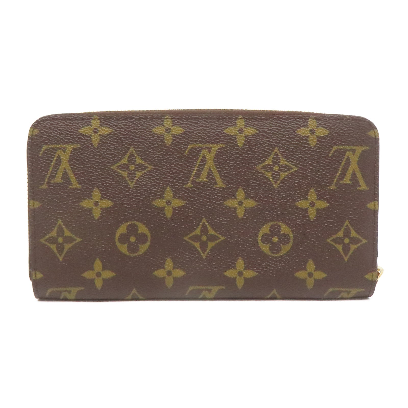 LOUIS VUITTON Monogram Zipper Long Wallet金扣長錢包啡色