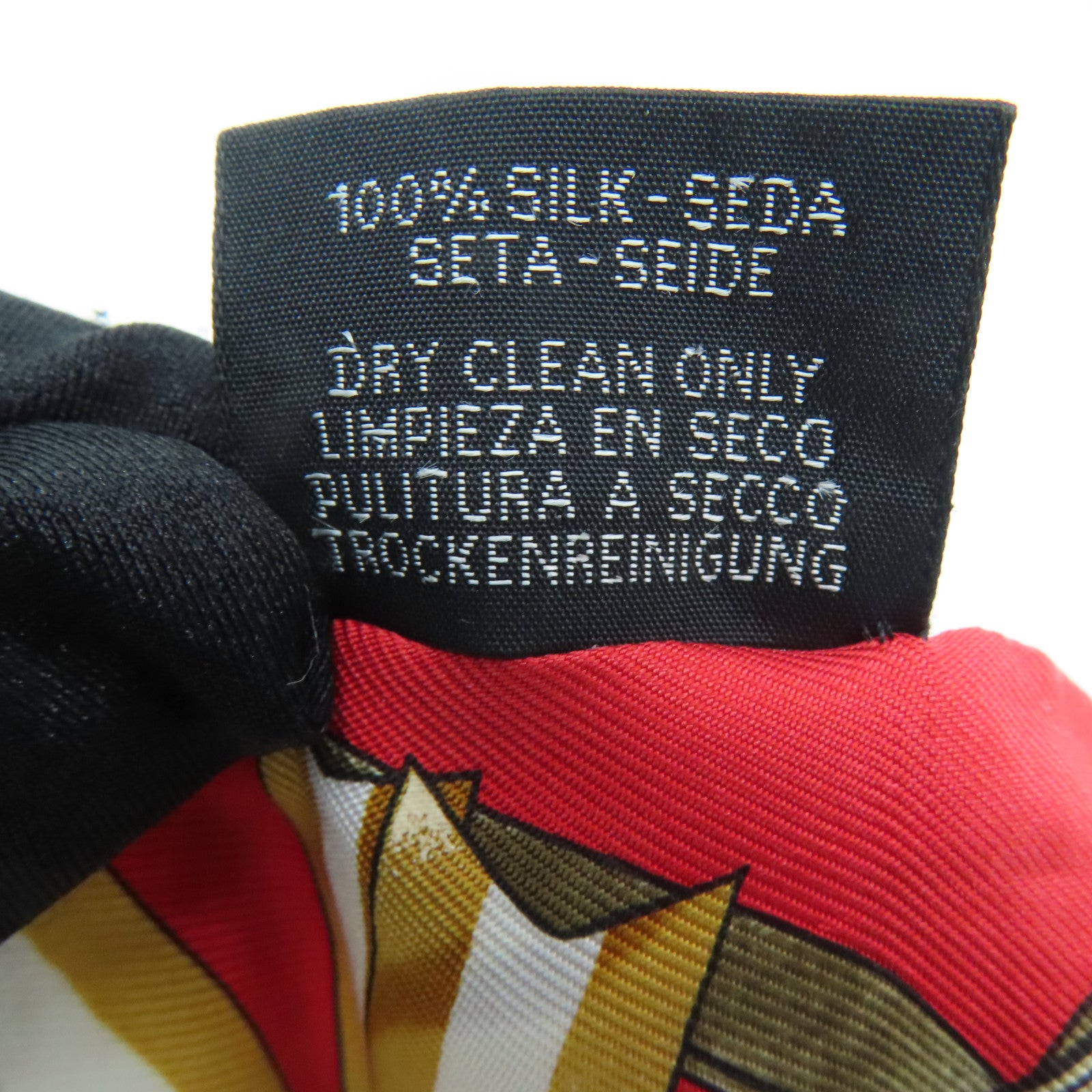 HERMES [Sharp Discount] Silk Twilly Scarf Red/Beige