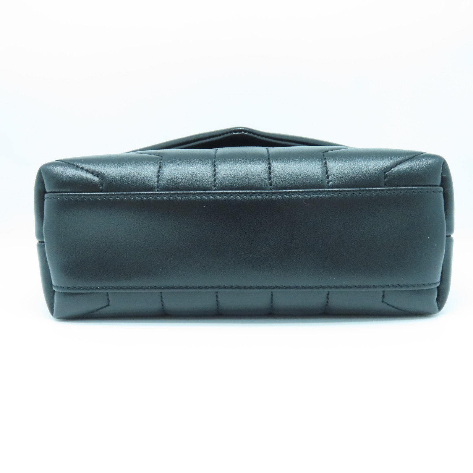 YVES SAINT LAURENT Sheepskin Leather Shoulder Bag Black