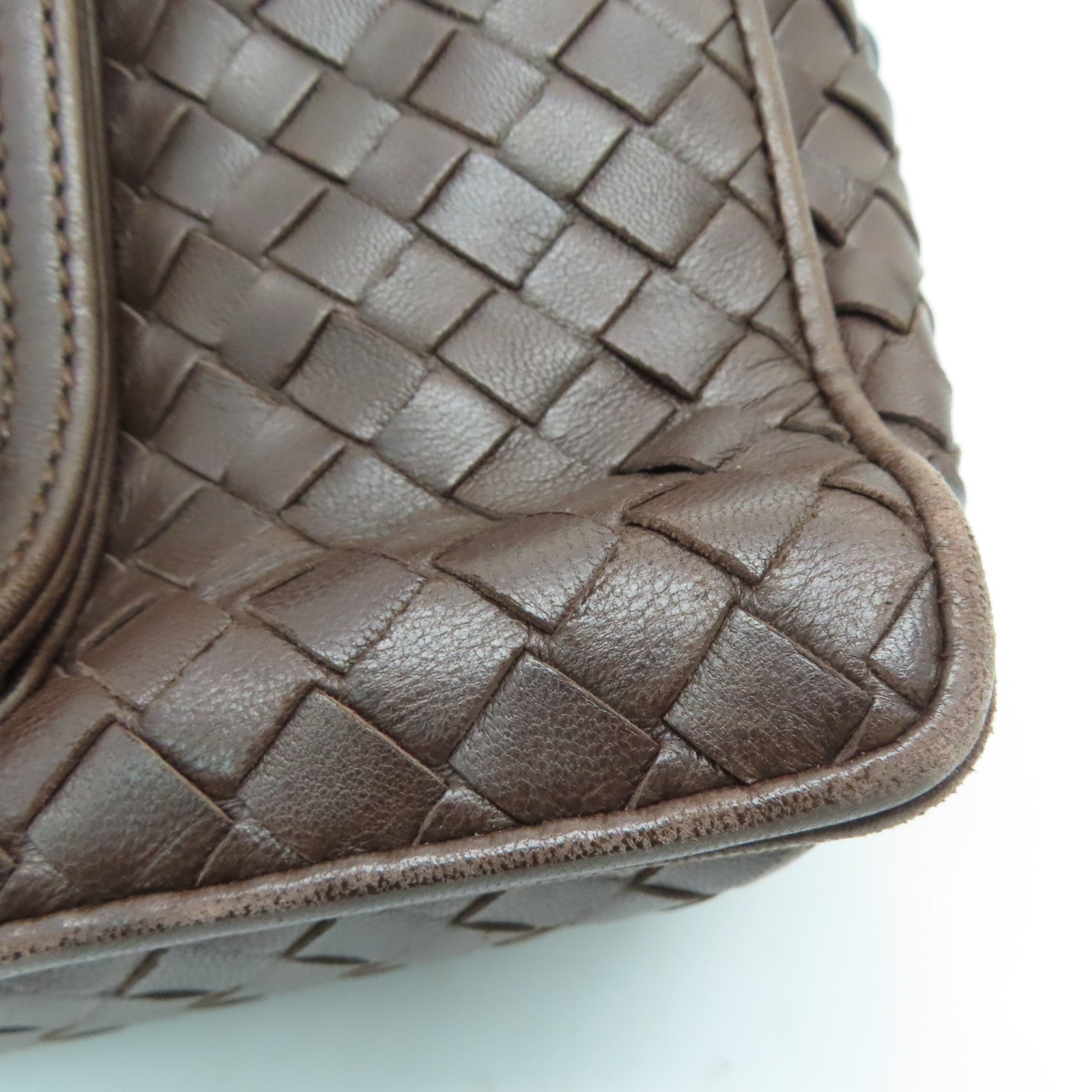 BOTTEGA VENETA 【激減優惠】牛皮皮革Hand Bag手挽袋啡色