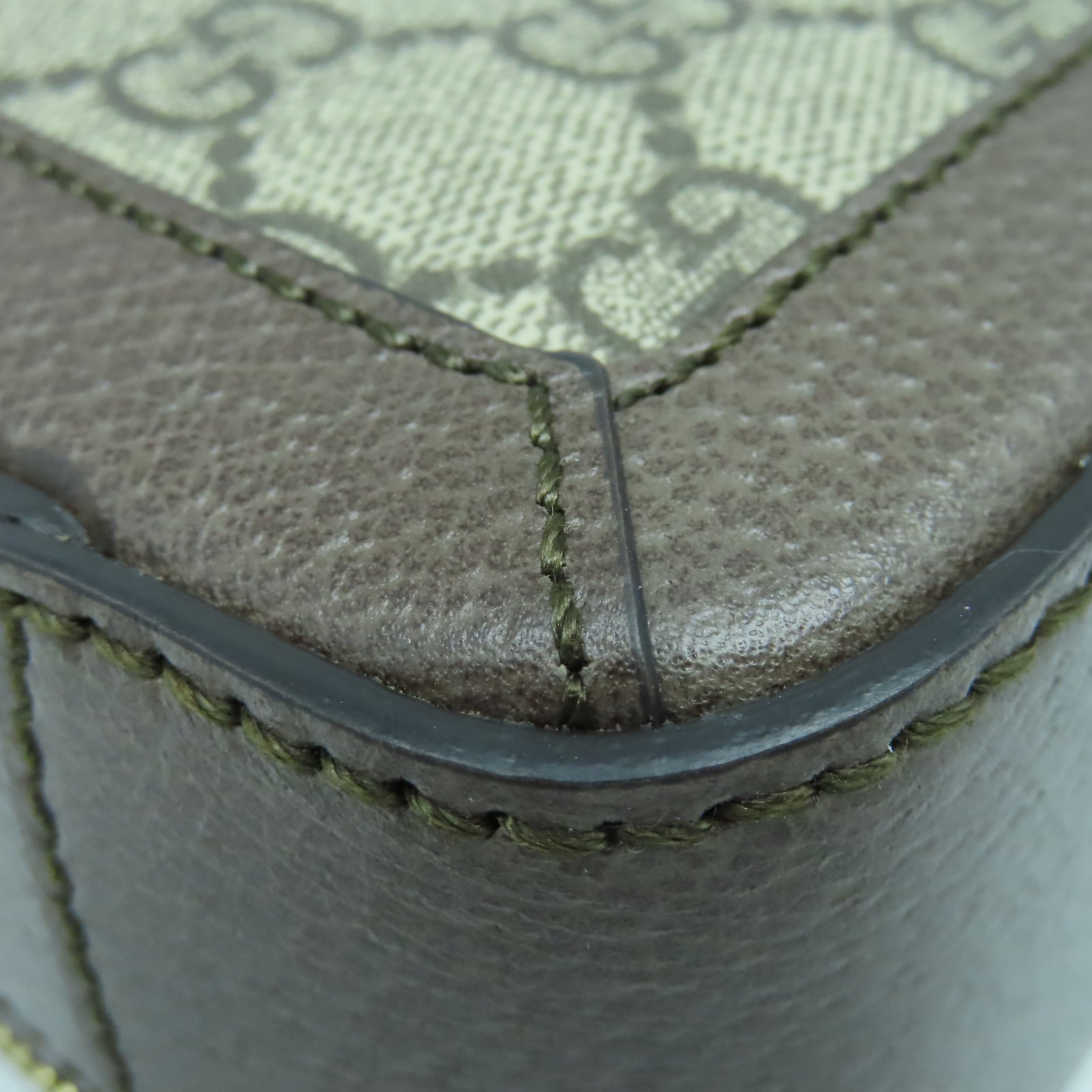 GUCCI 帆布/牛皮皮革Ophidia GG Mini金扣鏈帶肩背袋棕色