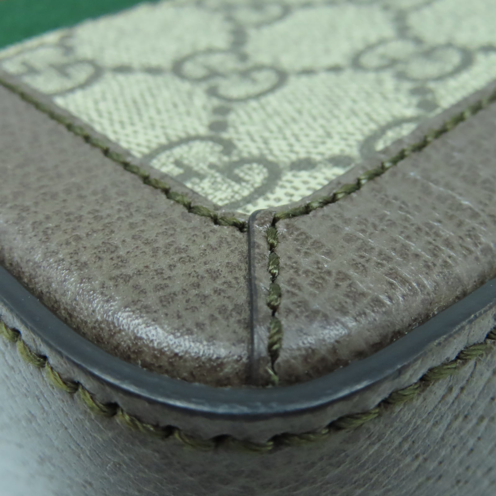 GUCCI 帆布/牛皮皮革Ophidia GG Mini金扣鏈帶肩背袋棕色