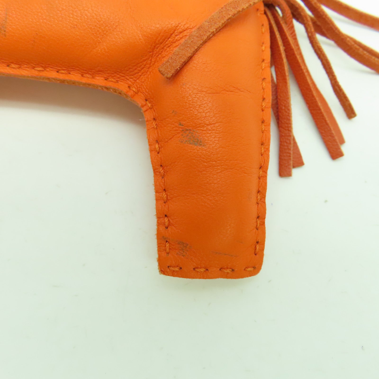 HERMES 【激減優惠】Swift皮革Rodeo L掛飾橙色