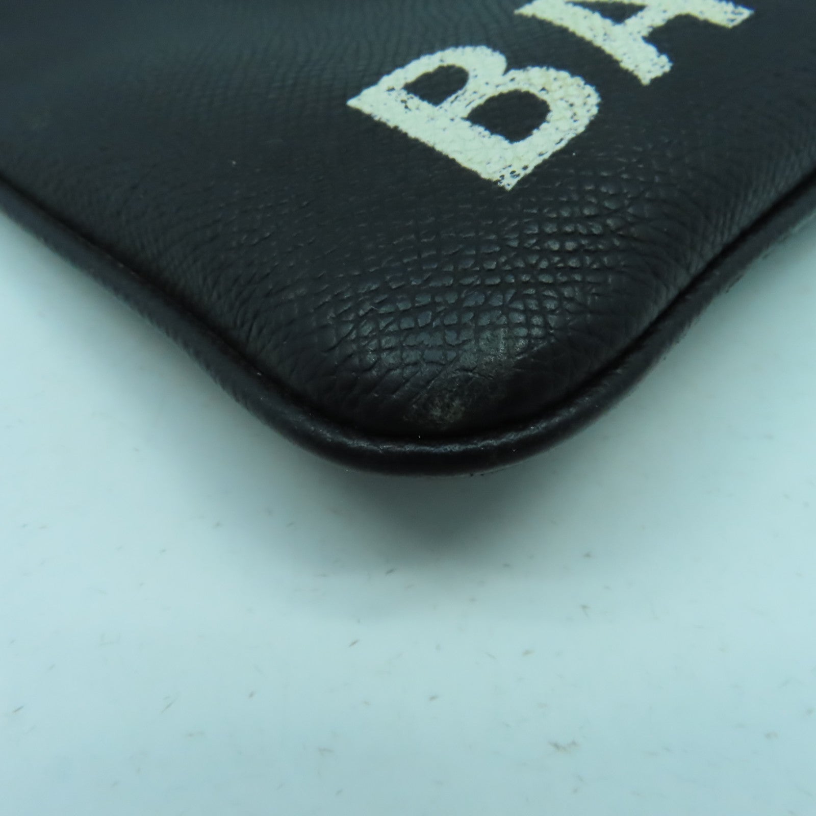 BALENCIAGA 牛皮皮革Clutch金扣手拿包黑色