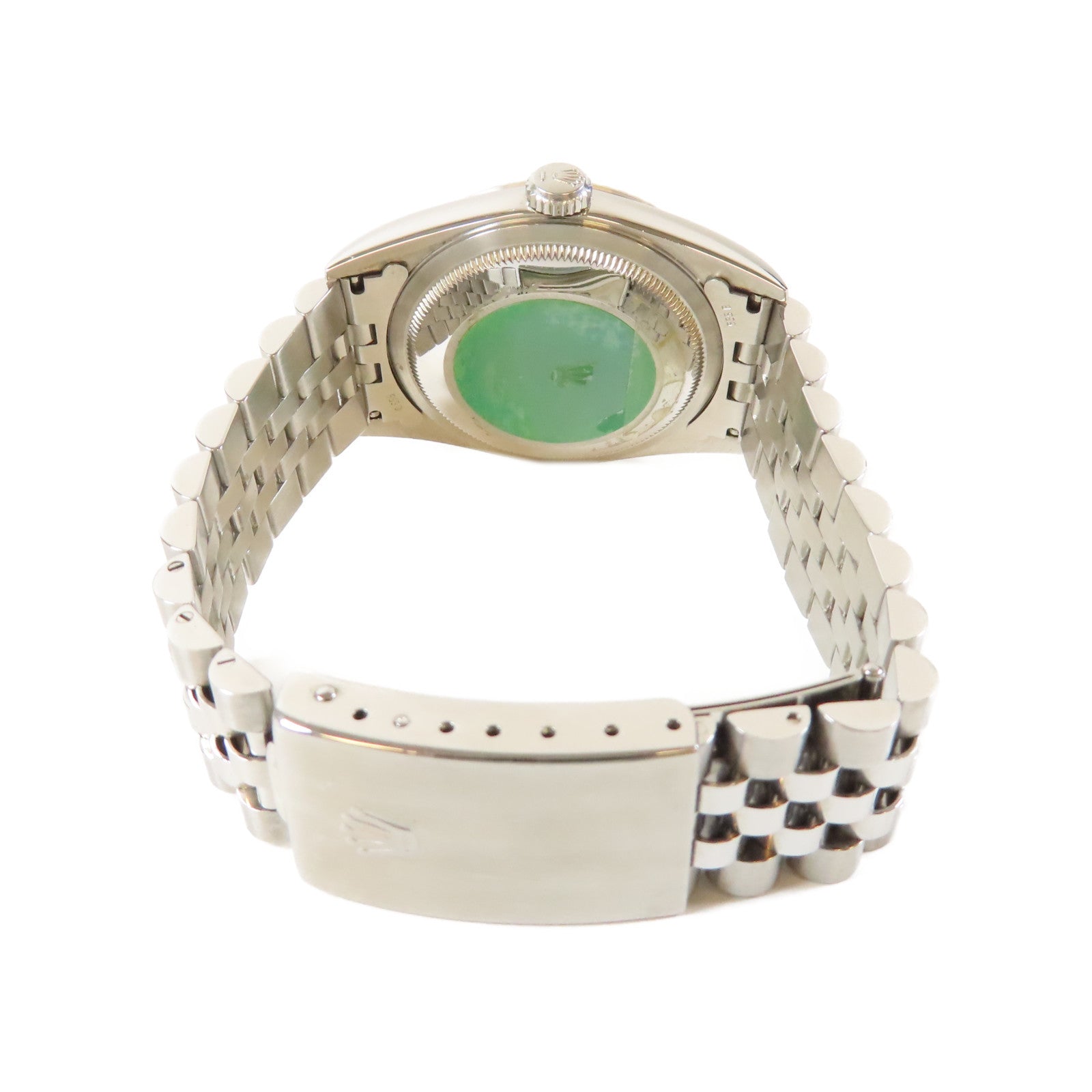 ROLEX Datejust 18K白金/不鏽鋼手錶自動機芯銀色#18cm