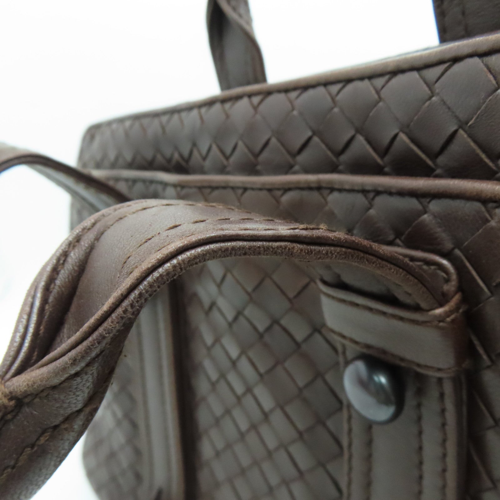 BOTTEGA VENETA 【激減優惠】牛皮皮革Hand Bag手挽袋啡色