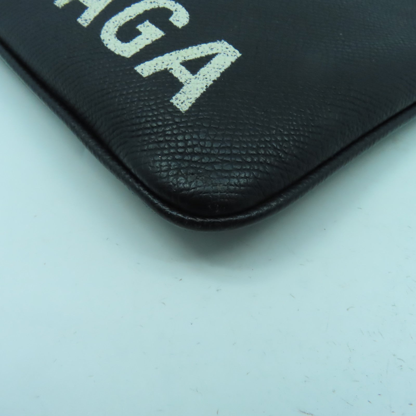 BALENCIAGA 牛皮皮革Clutch金扣手拿包黑色