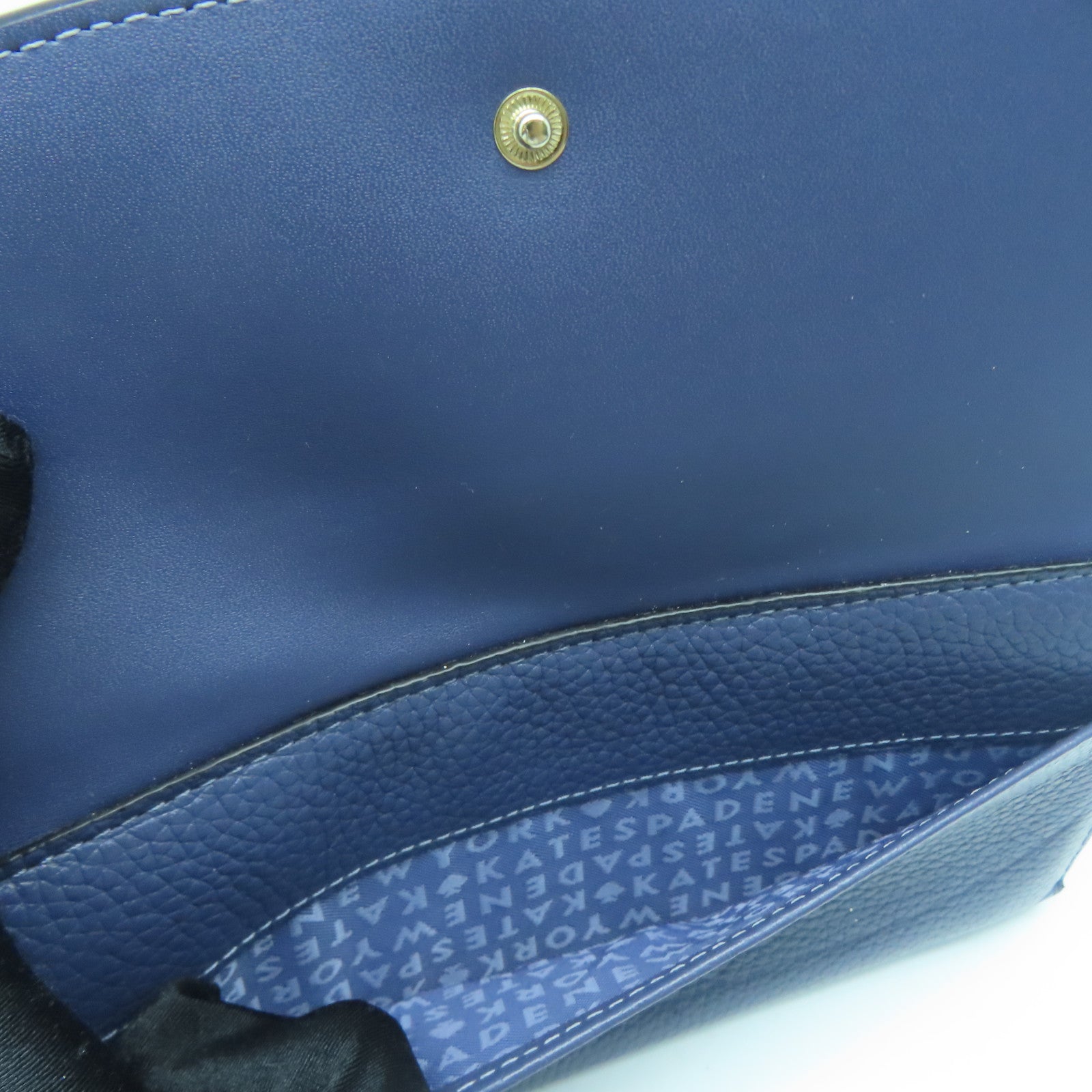 Kate Spade 牛皮皮革Long Wallet金扣长钱包蓝色