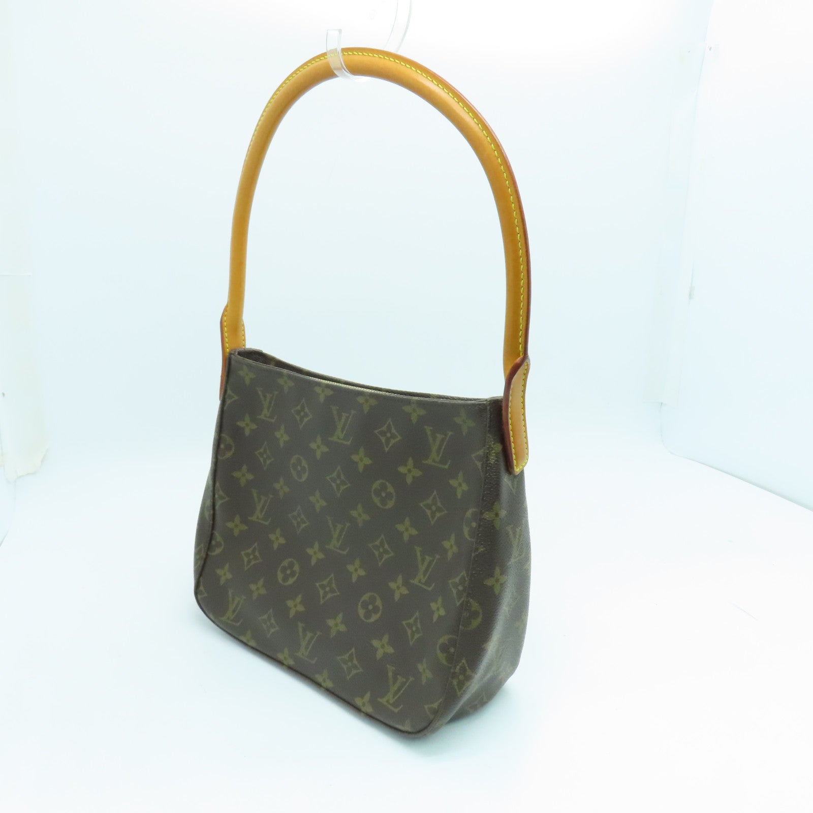 LOUIS VUITTON Monogram Looping MM金扣手挽袋/肩背袋啡色