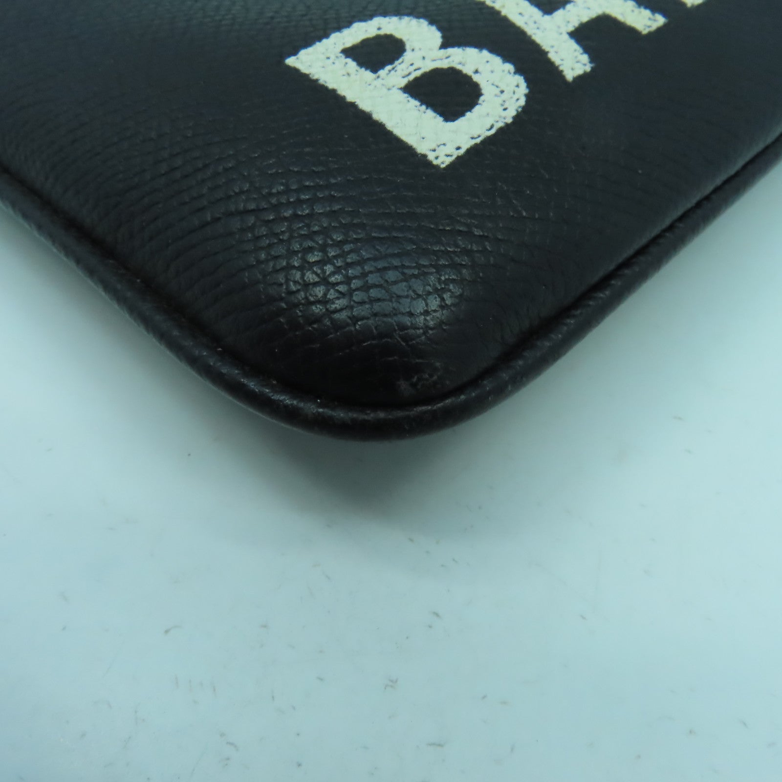 BALENCIAGA 牛皮皮革Clutch金扣手拿包黑色