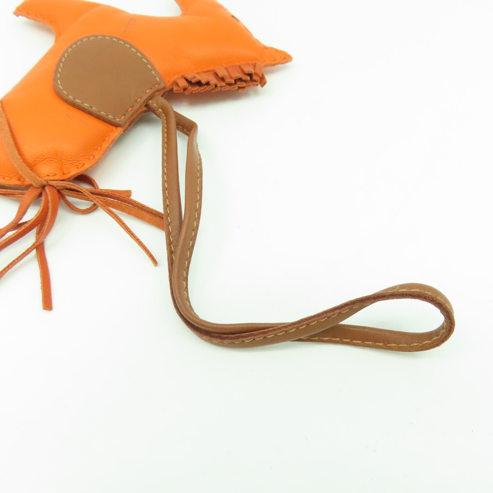 HERMES 【激減優惠】Swift皮革Rodeo L掛飾橙色